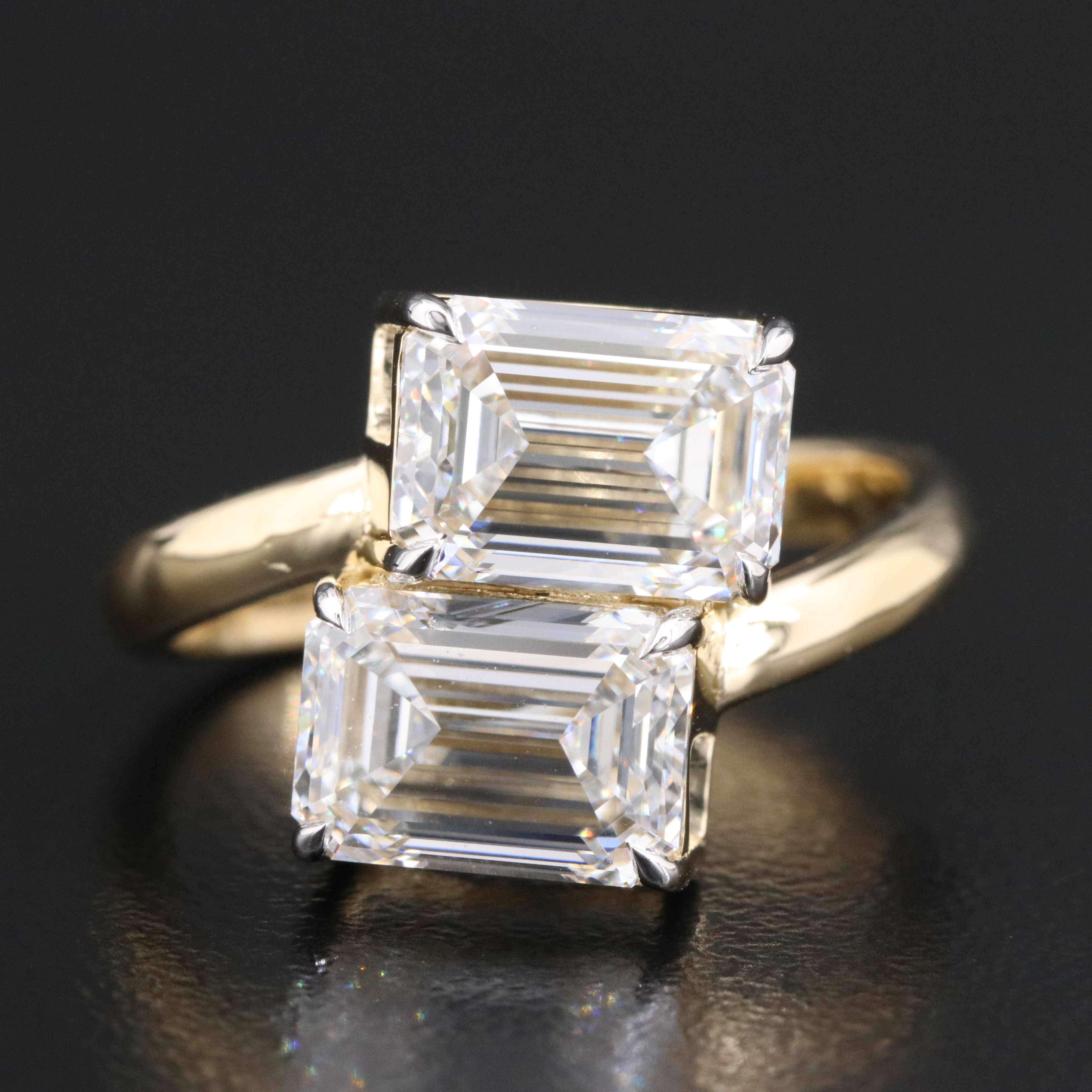 14K 4.20 CTW Lab Grown Diamond Ring with IGI Reports