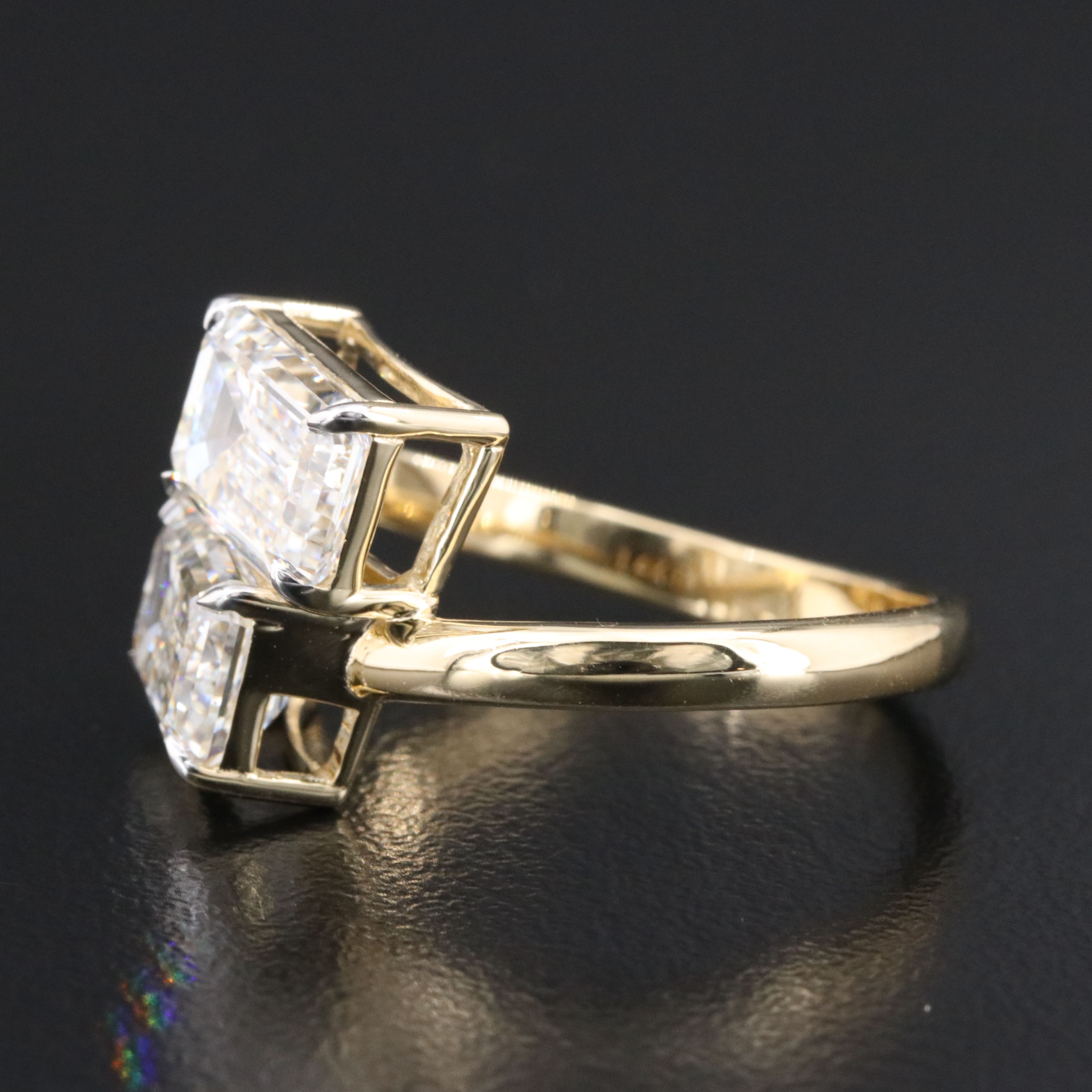 14K 4.20 CTW Lab Grown Diamond Ring with IGI Reports