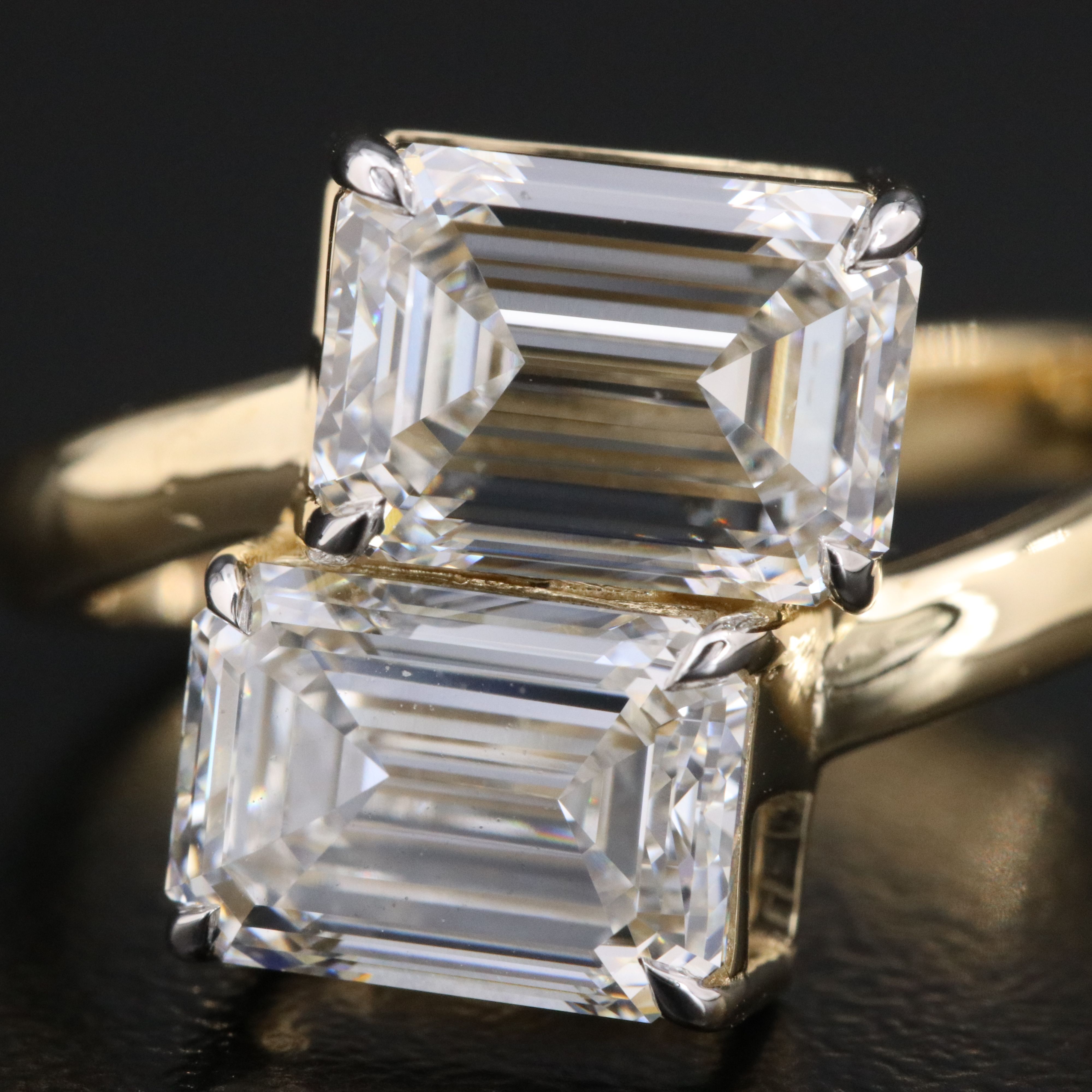 14K 4.20 CTW Lab Grown Diamond Ring with IGI Reports