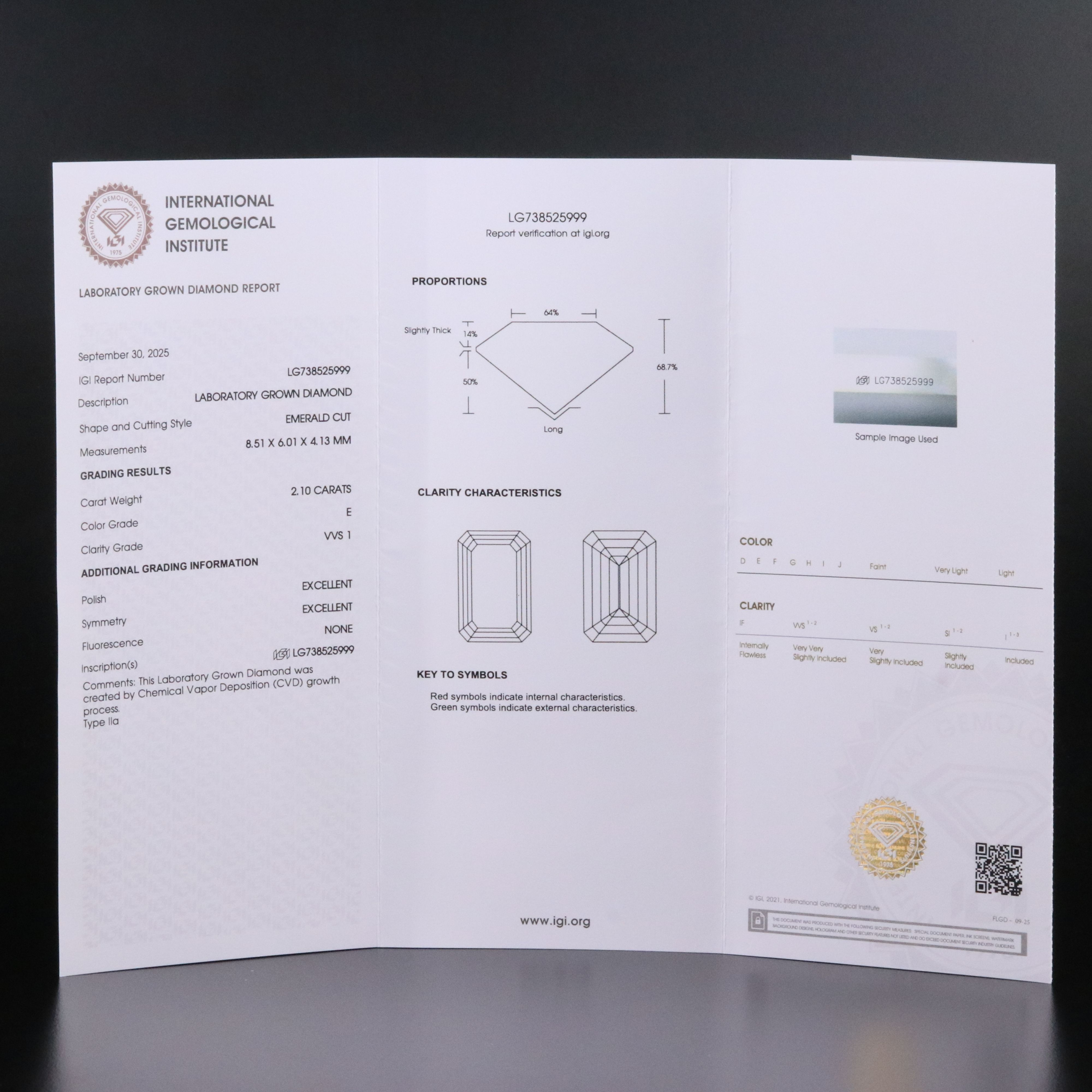 14K 4.20 CTW Lab Grown Diamond Ring with IGI Reports