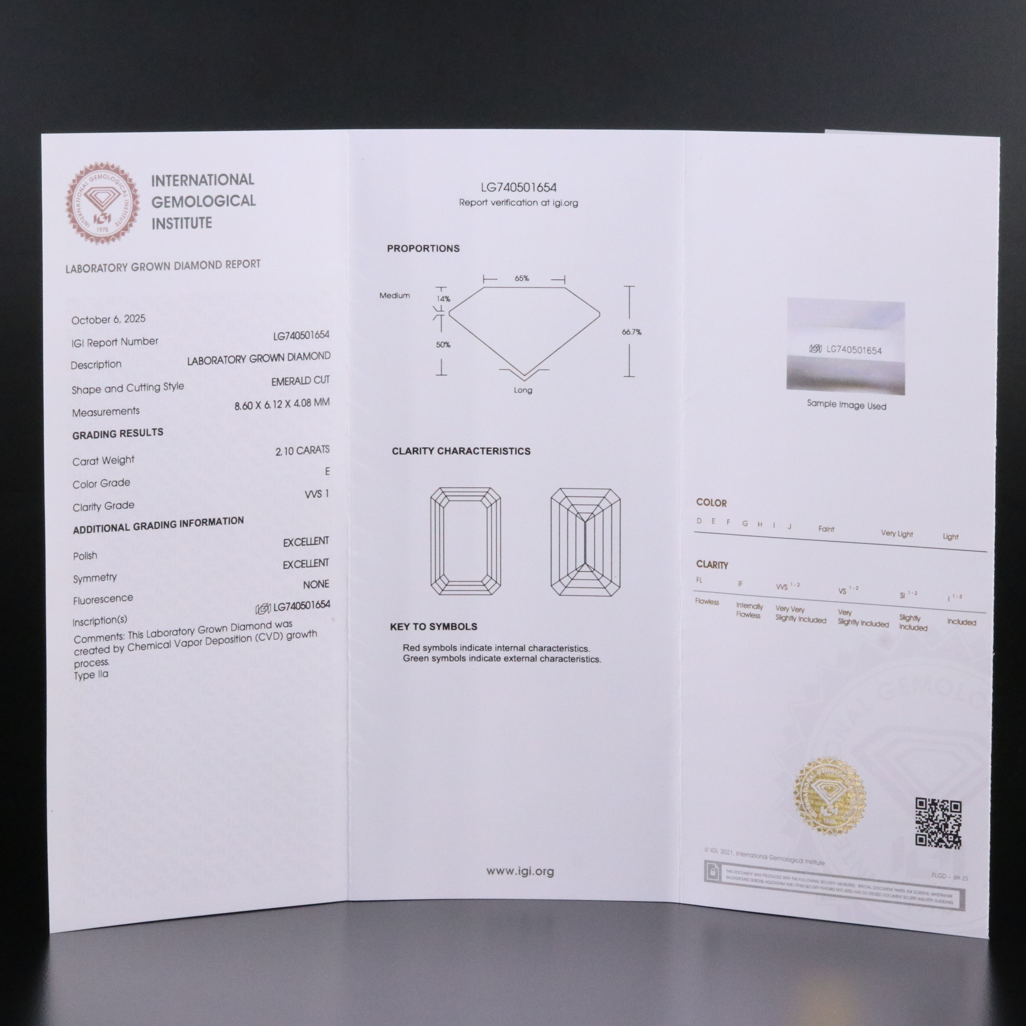 14K 4.20 CTW Lab Grown Diamond Ring with IGI Reports