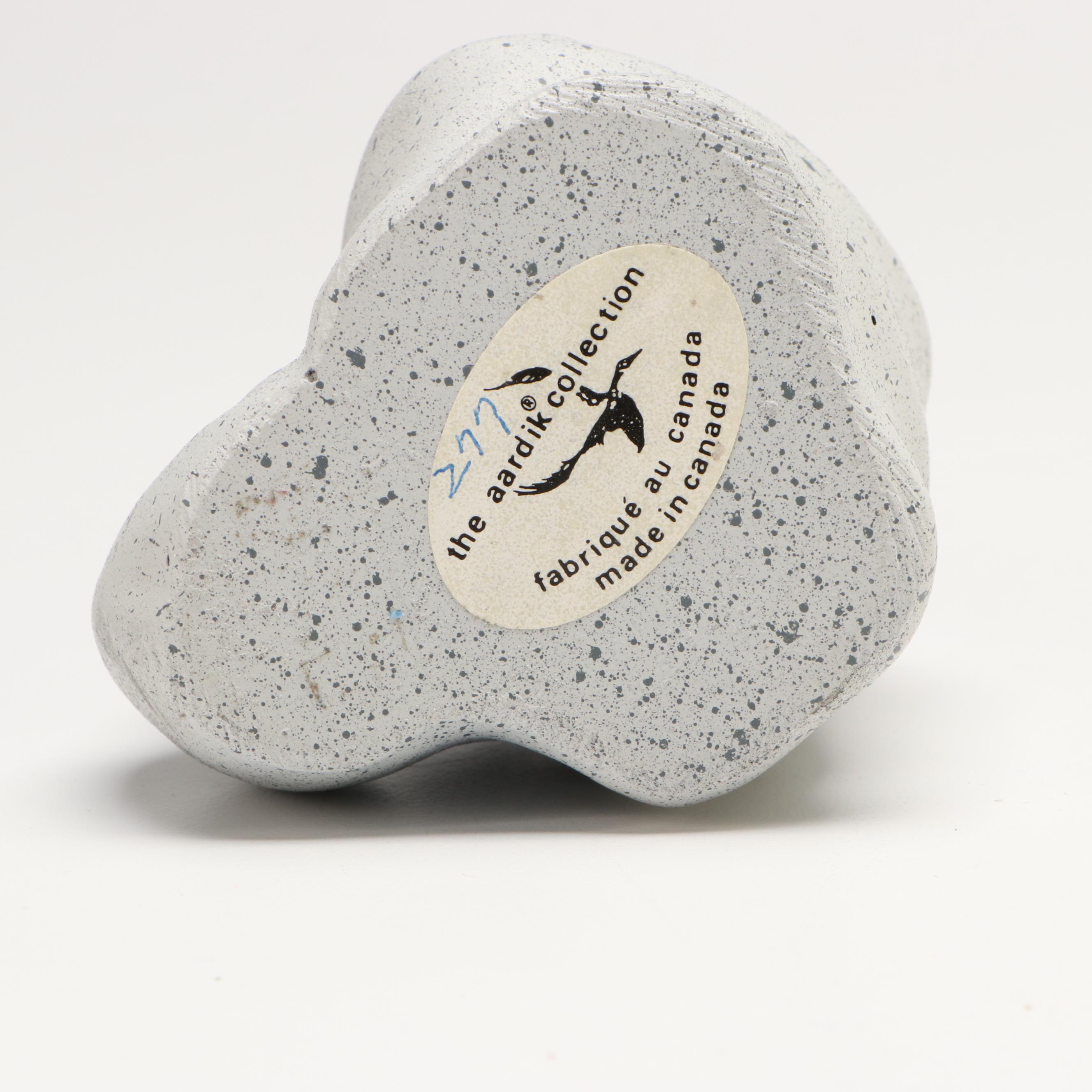 Inuit Style Soapstone Figures with Enamel Art Coasters and Stone Plate