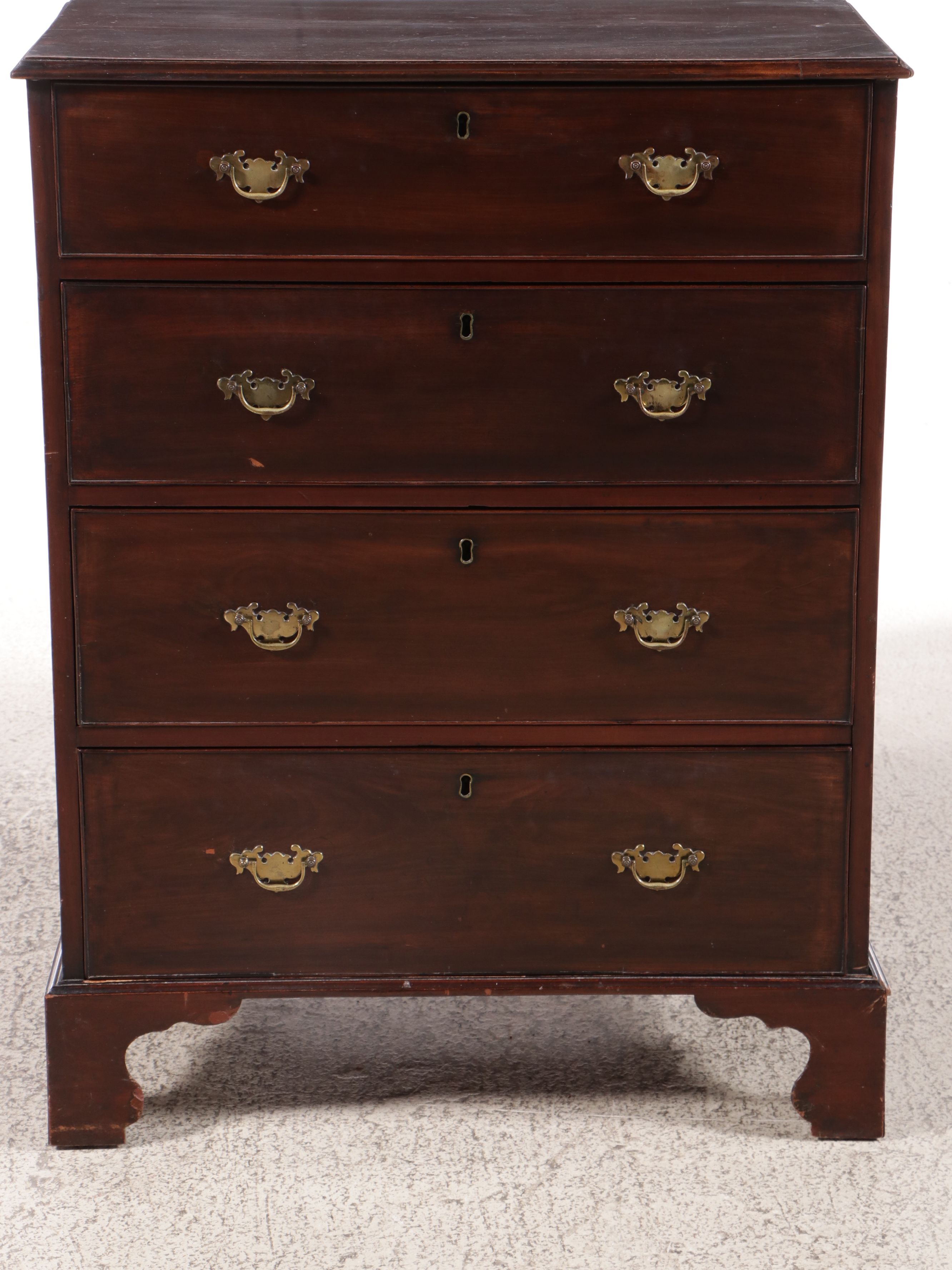 Irish Chippendale Style Mahogany Chest of Drawers Retailed by Millar & Beatty