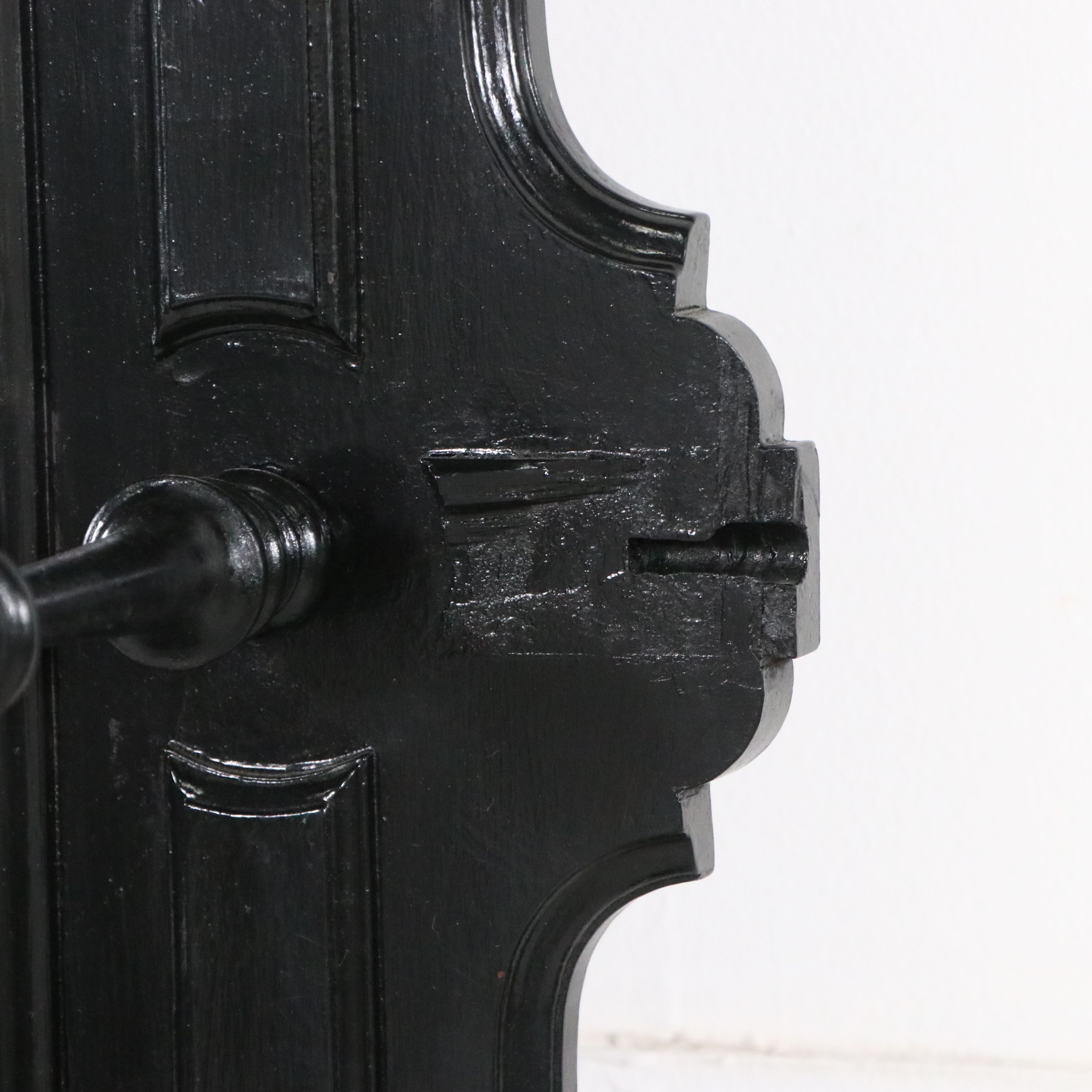 Victorian Renaissance Revival Painted Wood Marble Top Hall Tree