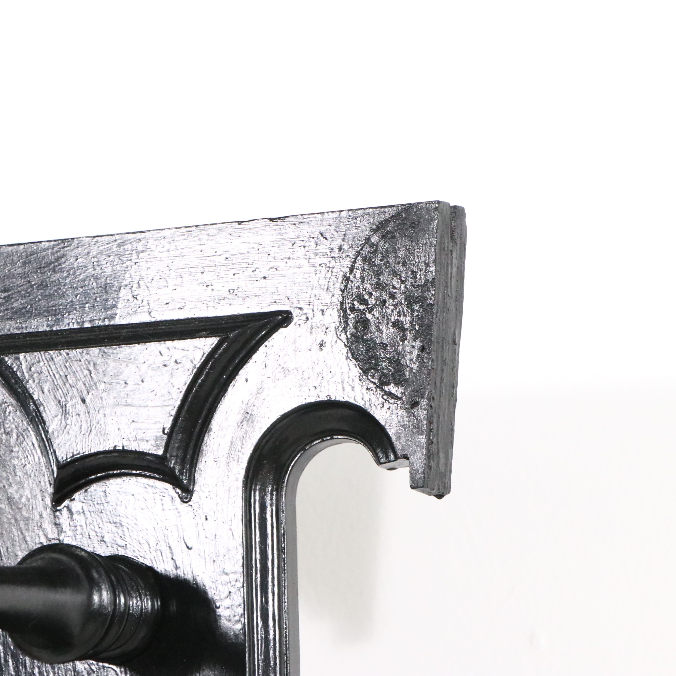 Victorian Renaissance Revival Painted Wood Marble Top Hall Tree