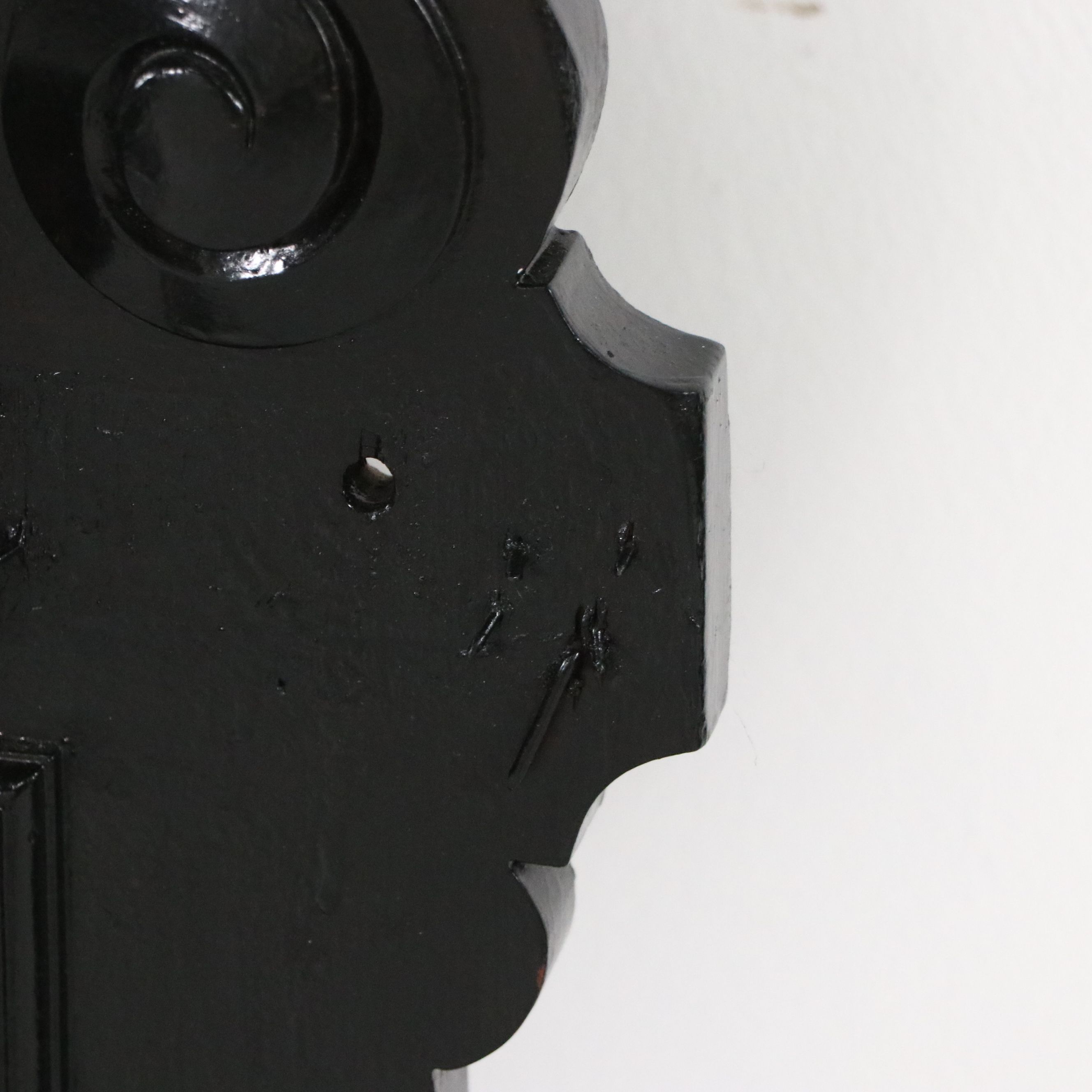 Victorian Renaissance Revival Painted Wood Marble Top Hall Tree