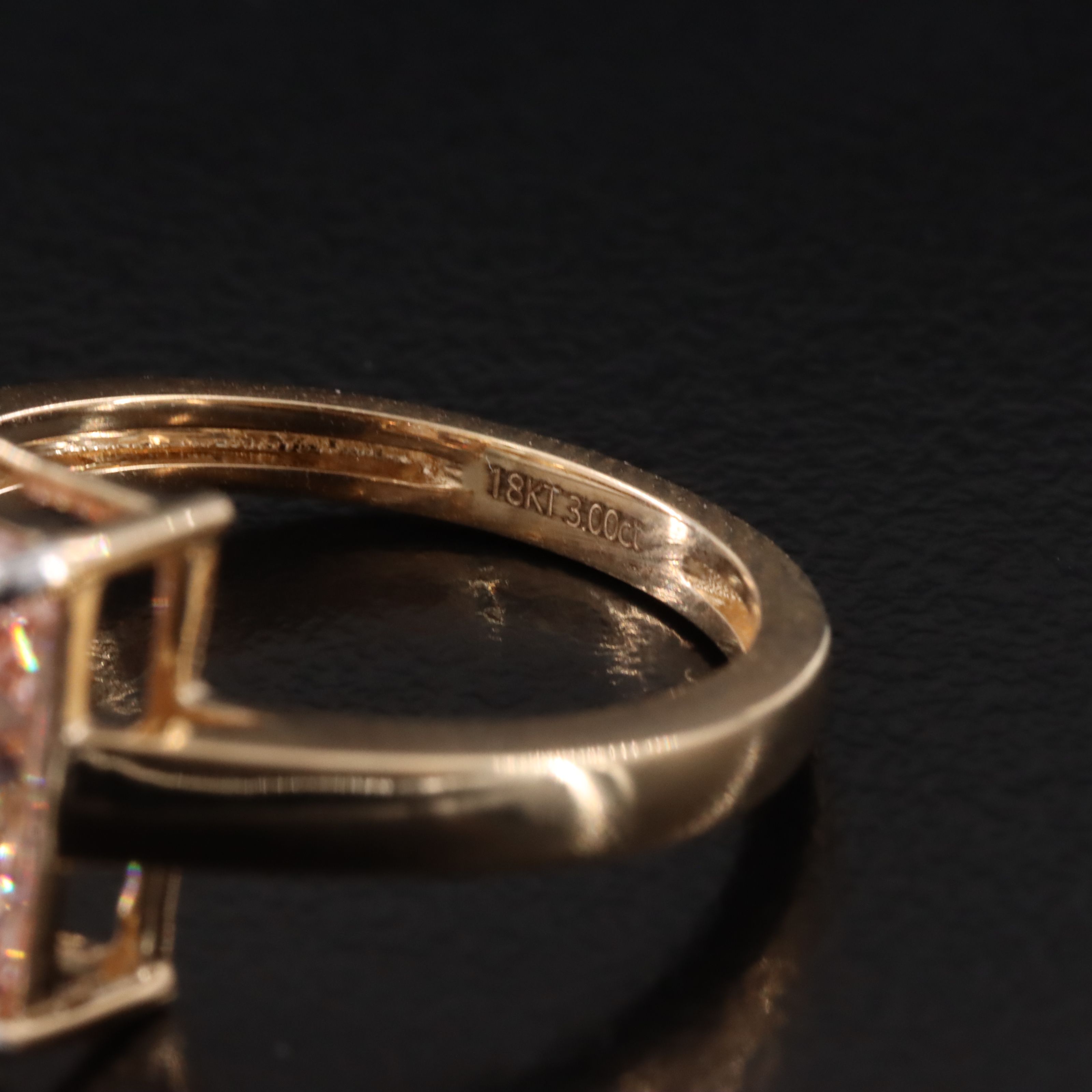 18K 3.00 CTW Lab Grown Fancy Pink Diamond Solitaire Ring with IGI Report