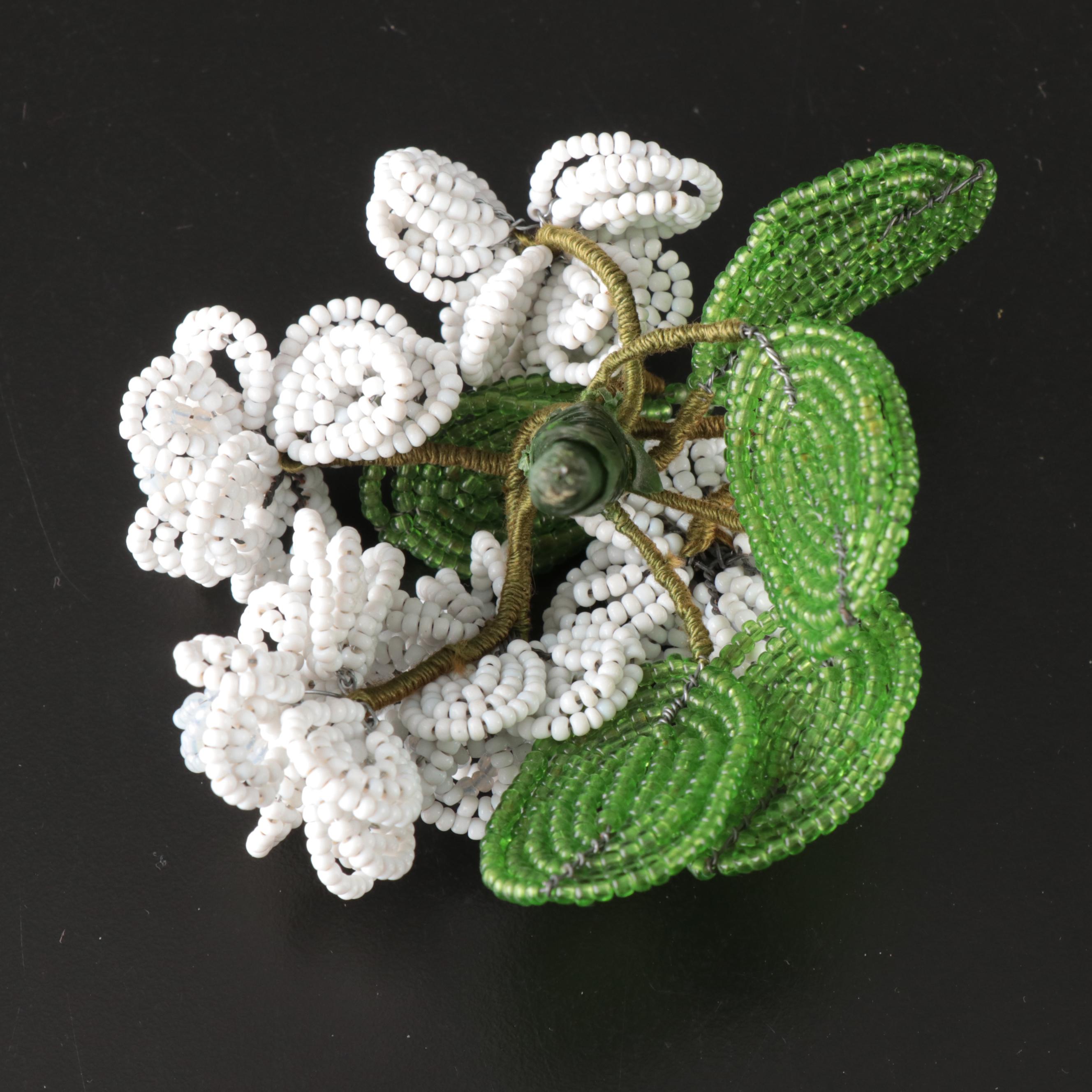 Vandor Porcelain and Glass Figural Bud Vase and Putto Ceramic Bud Vase