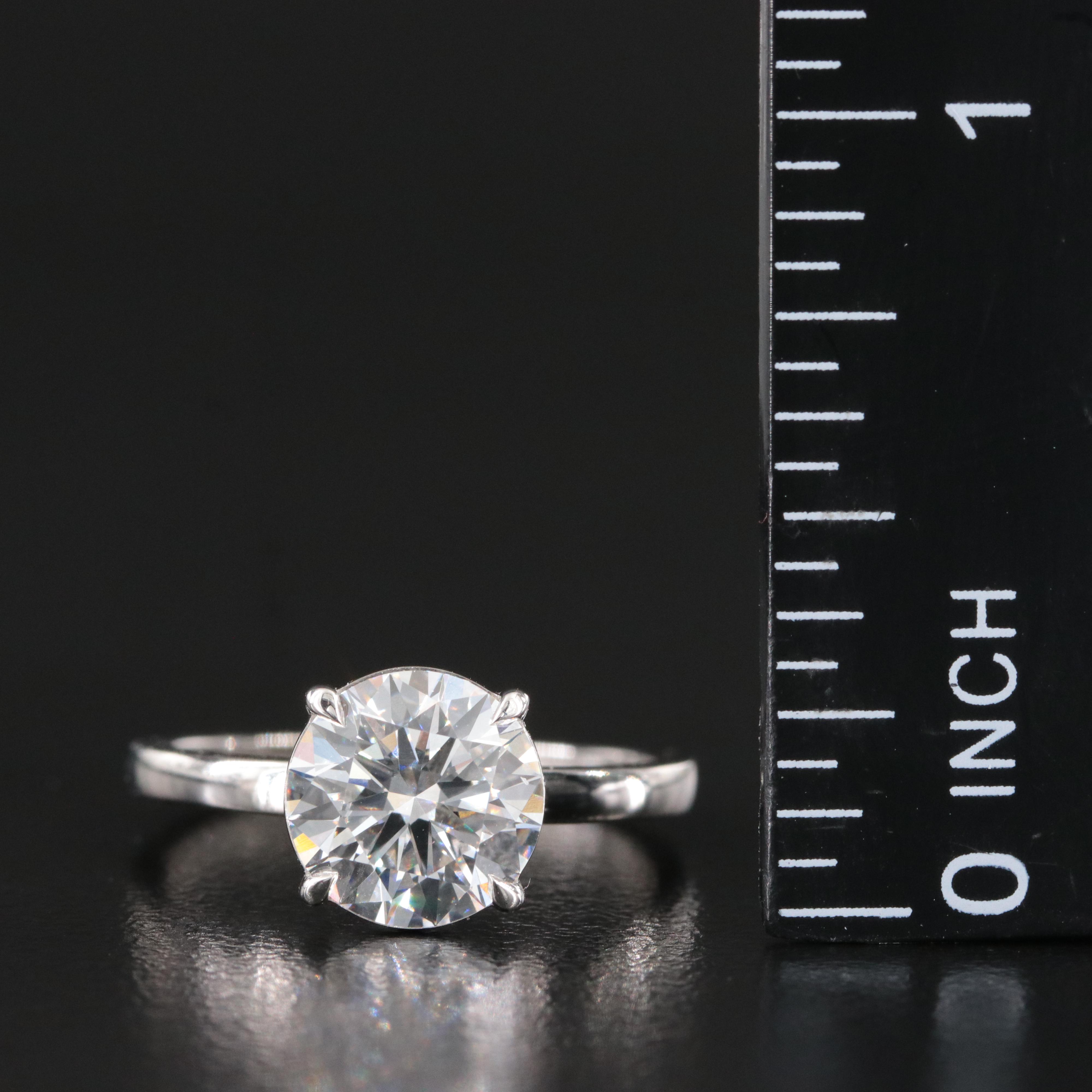Platinum 1.99 CT Lab Grown Diamond Solitaire Ring with IGI Report