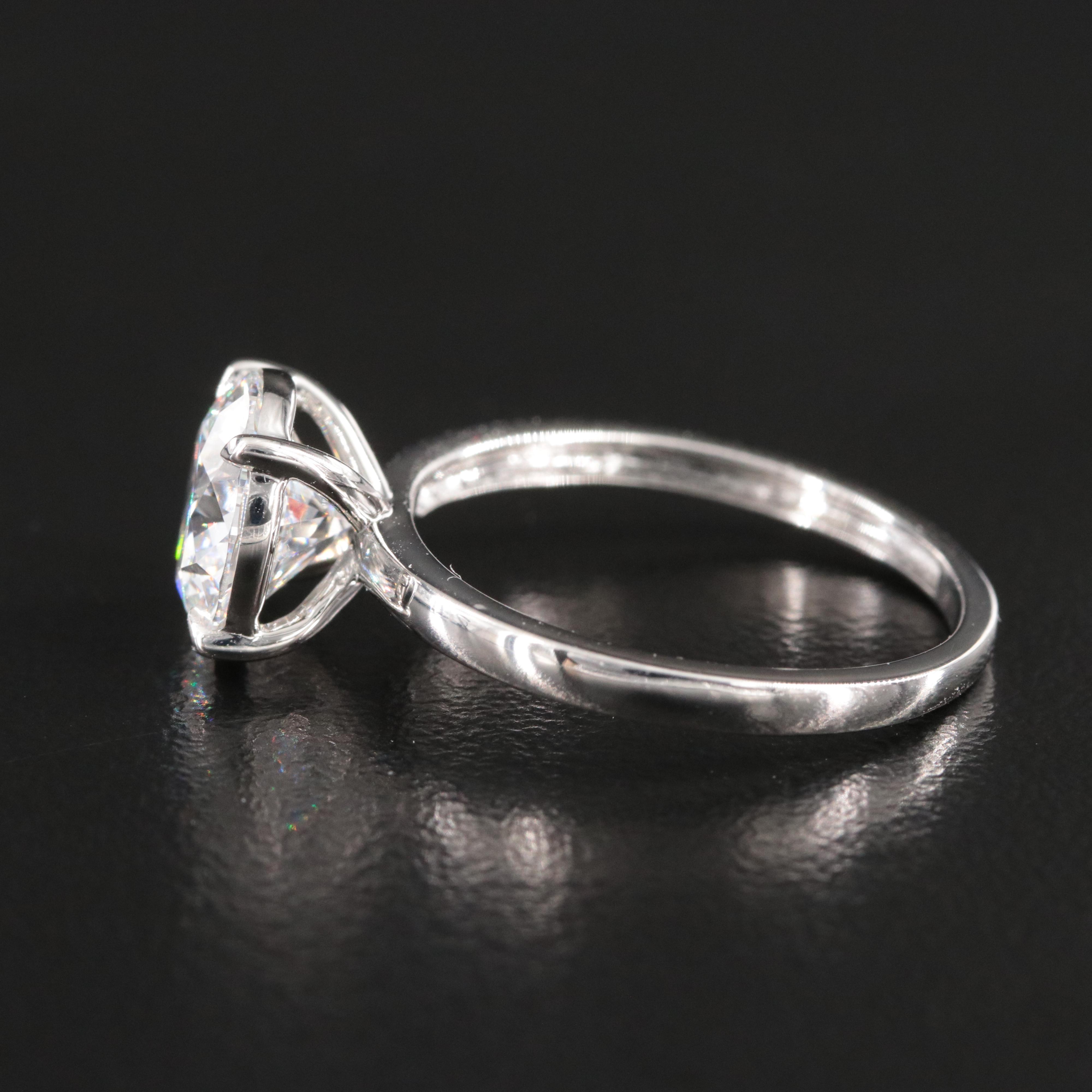 Platinum 1.99 CT Lab Grown Diamond Solitaire Ring with IGI Report