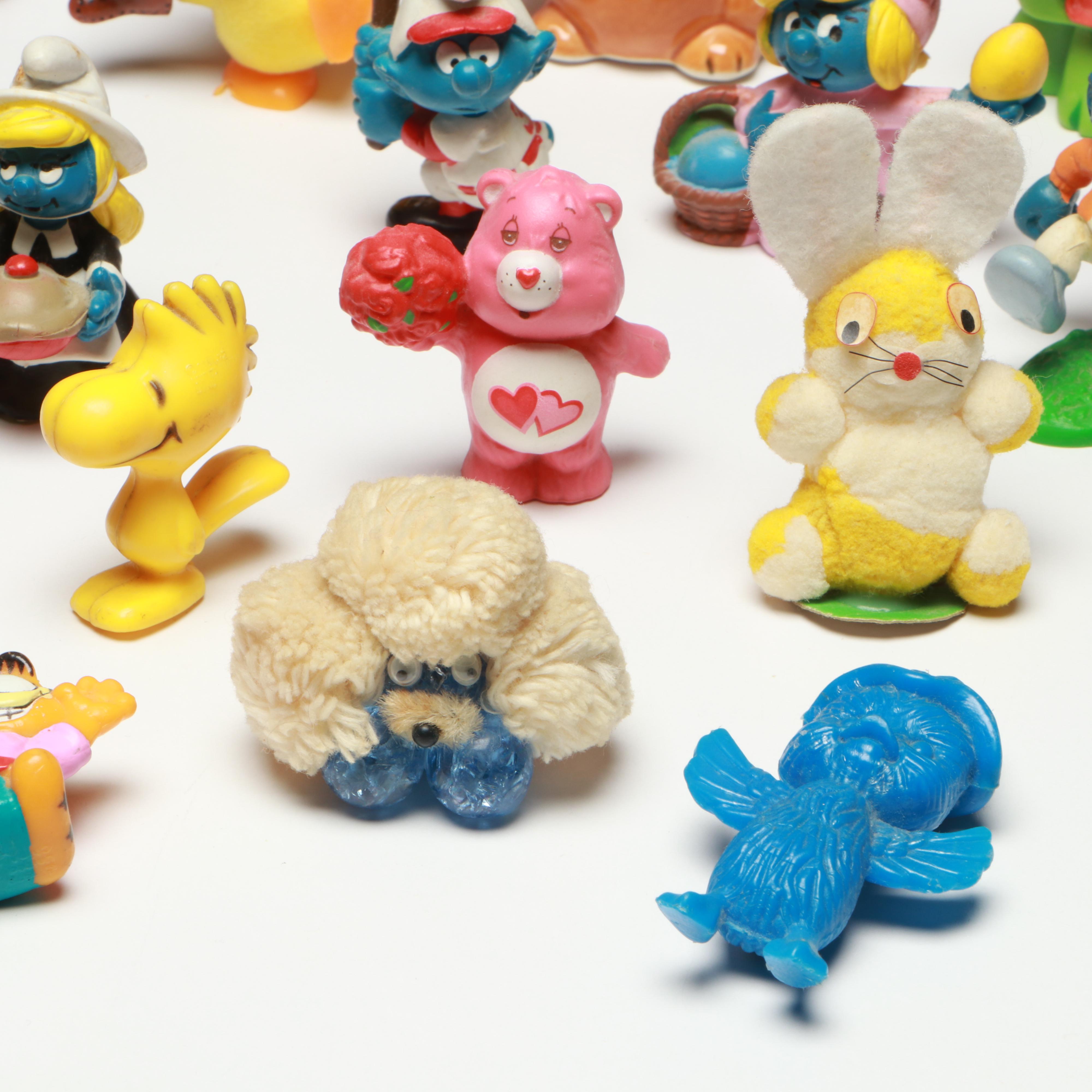 Ceramic Garfield Figures with Smurfs, Care Bears, and More Figurines