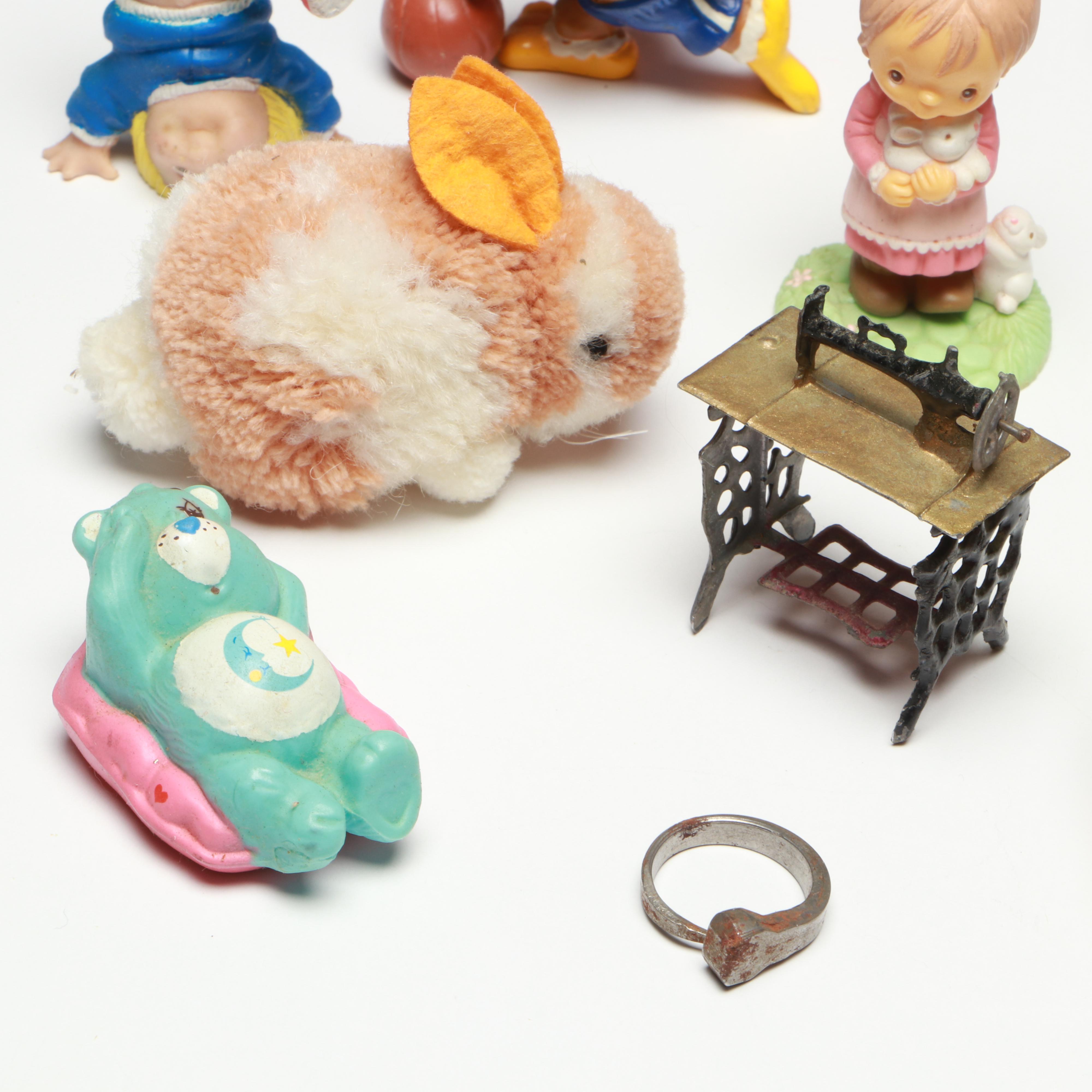 Ceramic Garfield Figures with Smurfs, Care Bears, and More Figurines