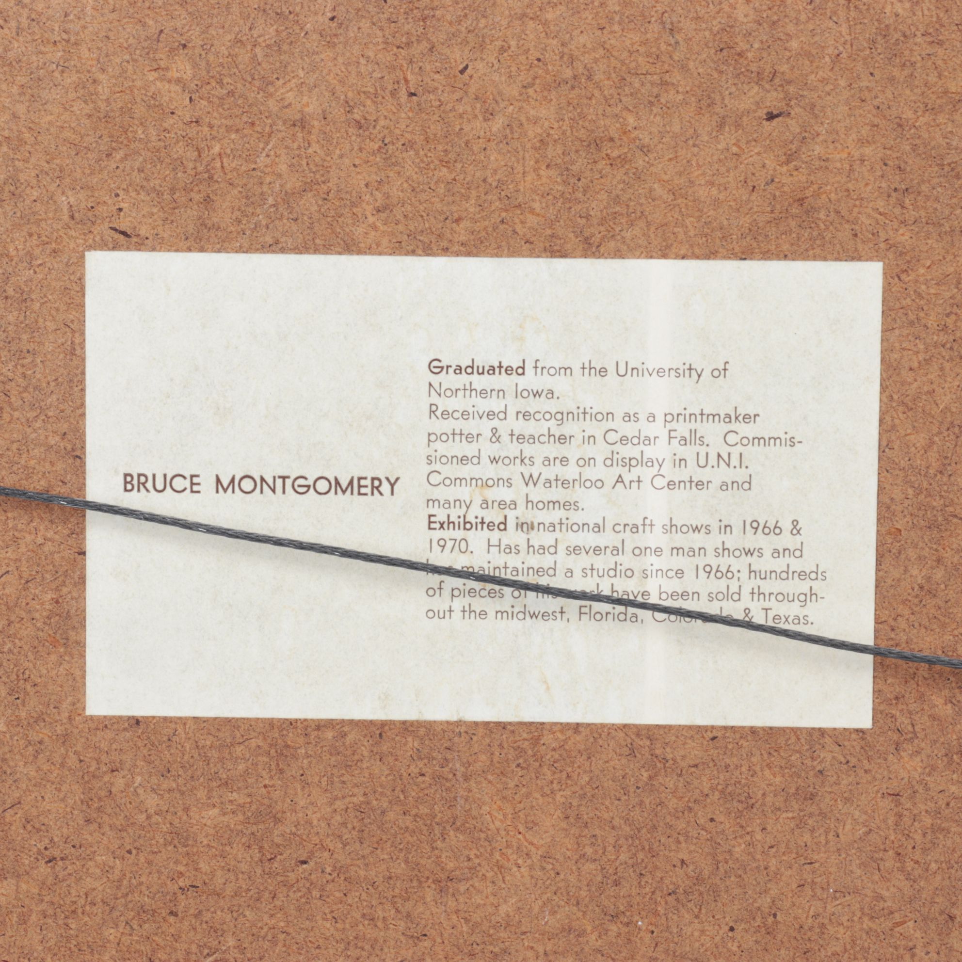 Bruce Montgomery Potlatch Pottery "Mortal Man," Mid to Late 20th Century