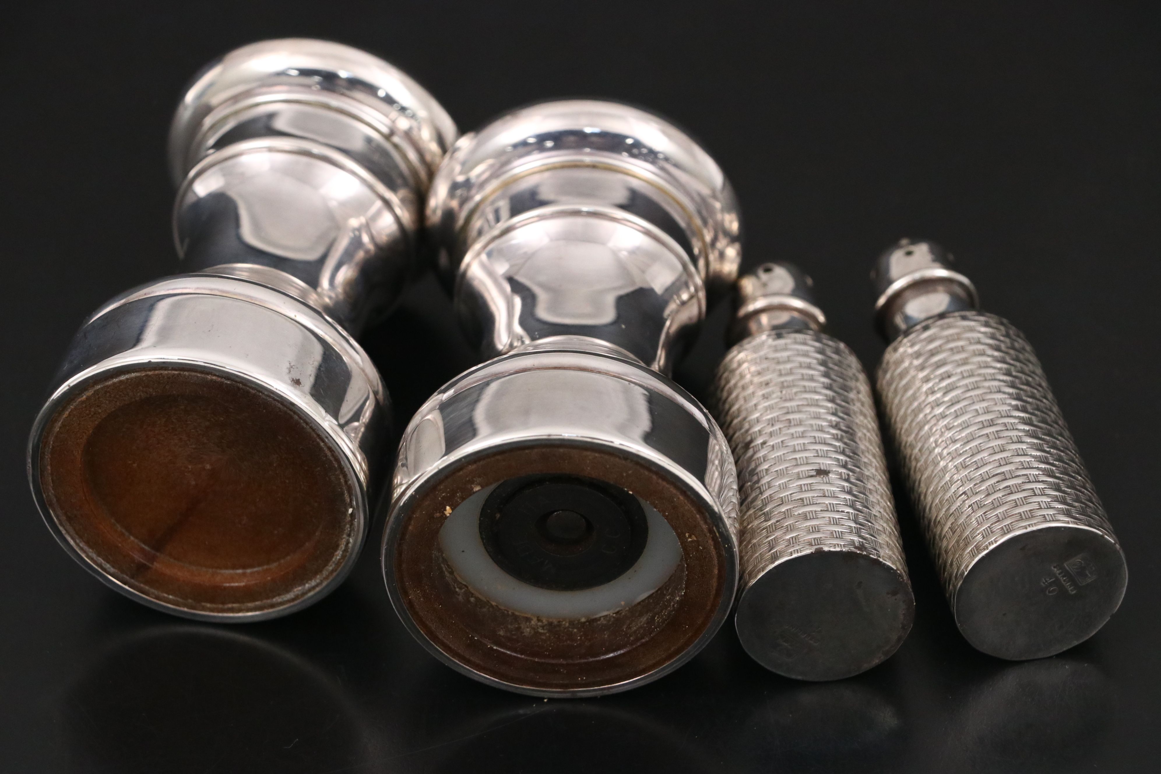 Empire Sterling Salt Shaker and Peppermill with Whiting Shakers, 20th Century