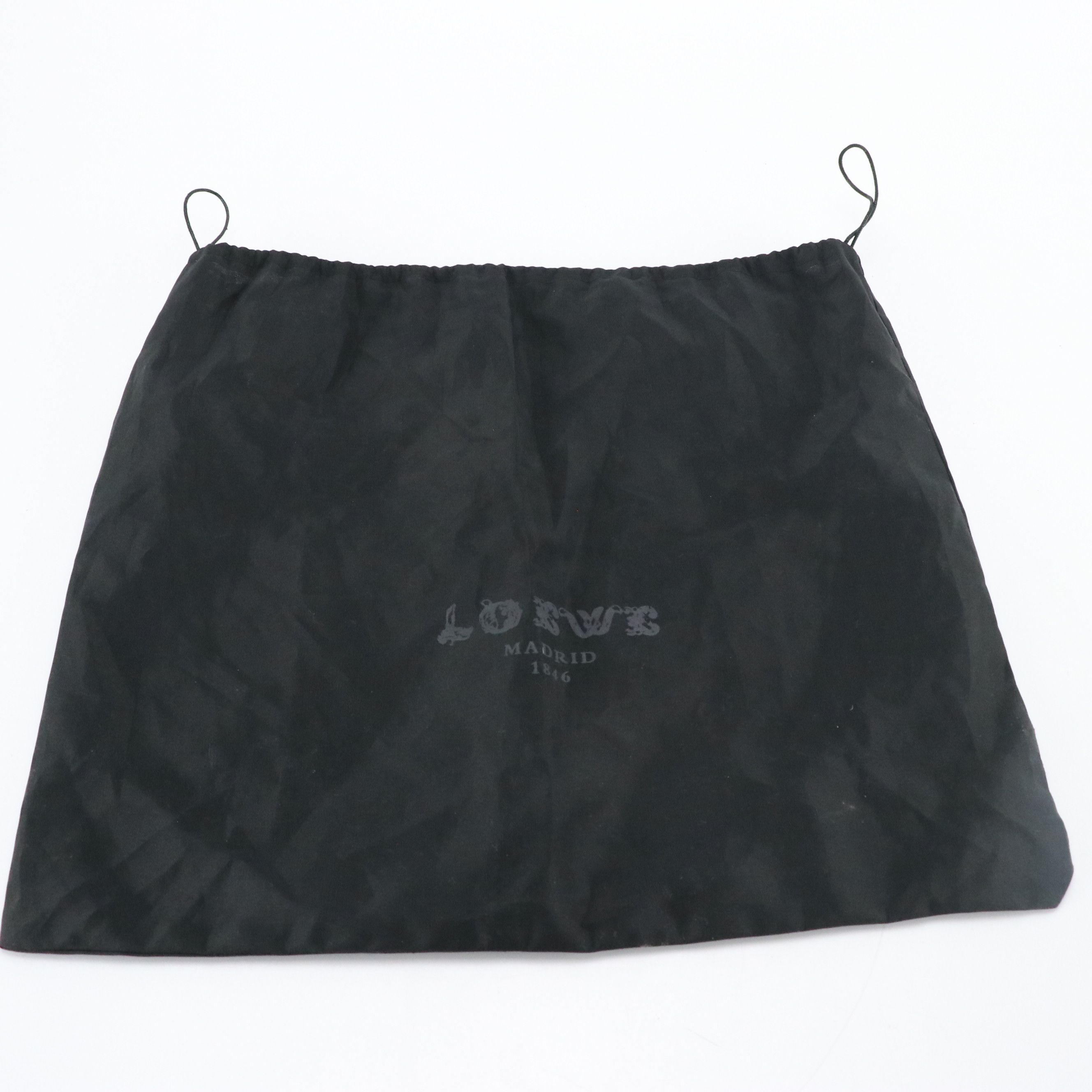 Loewe Black Monogram Canvas and Leather Hobo Bag