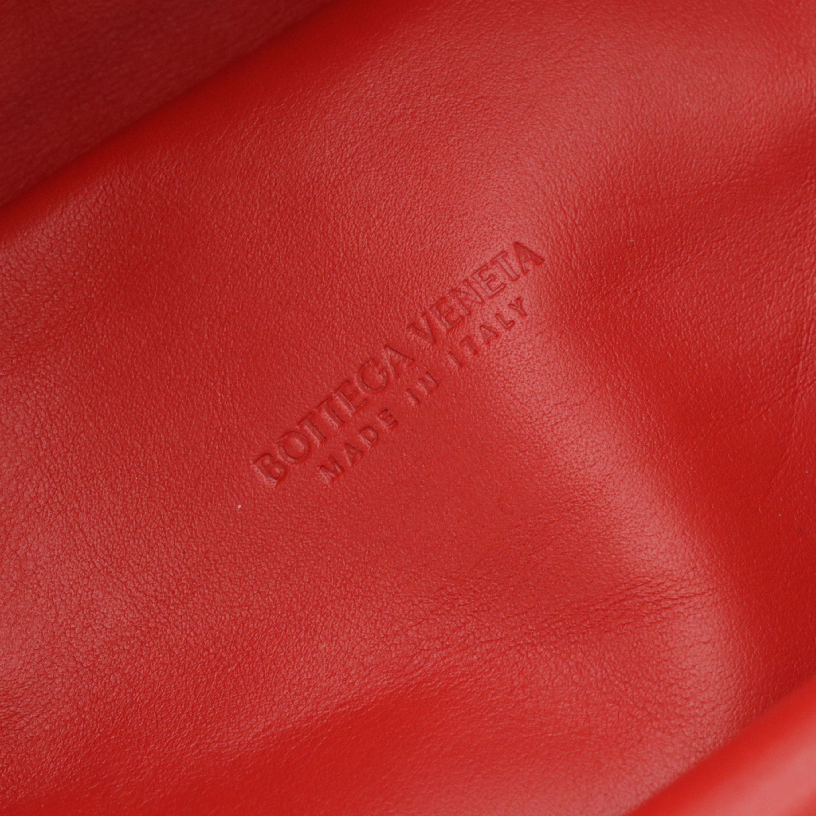 Bottega Veneta The Pouch Belt/Sling Bag in Cherry Red Calfskin Leather