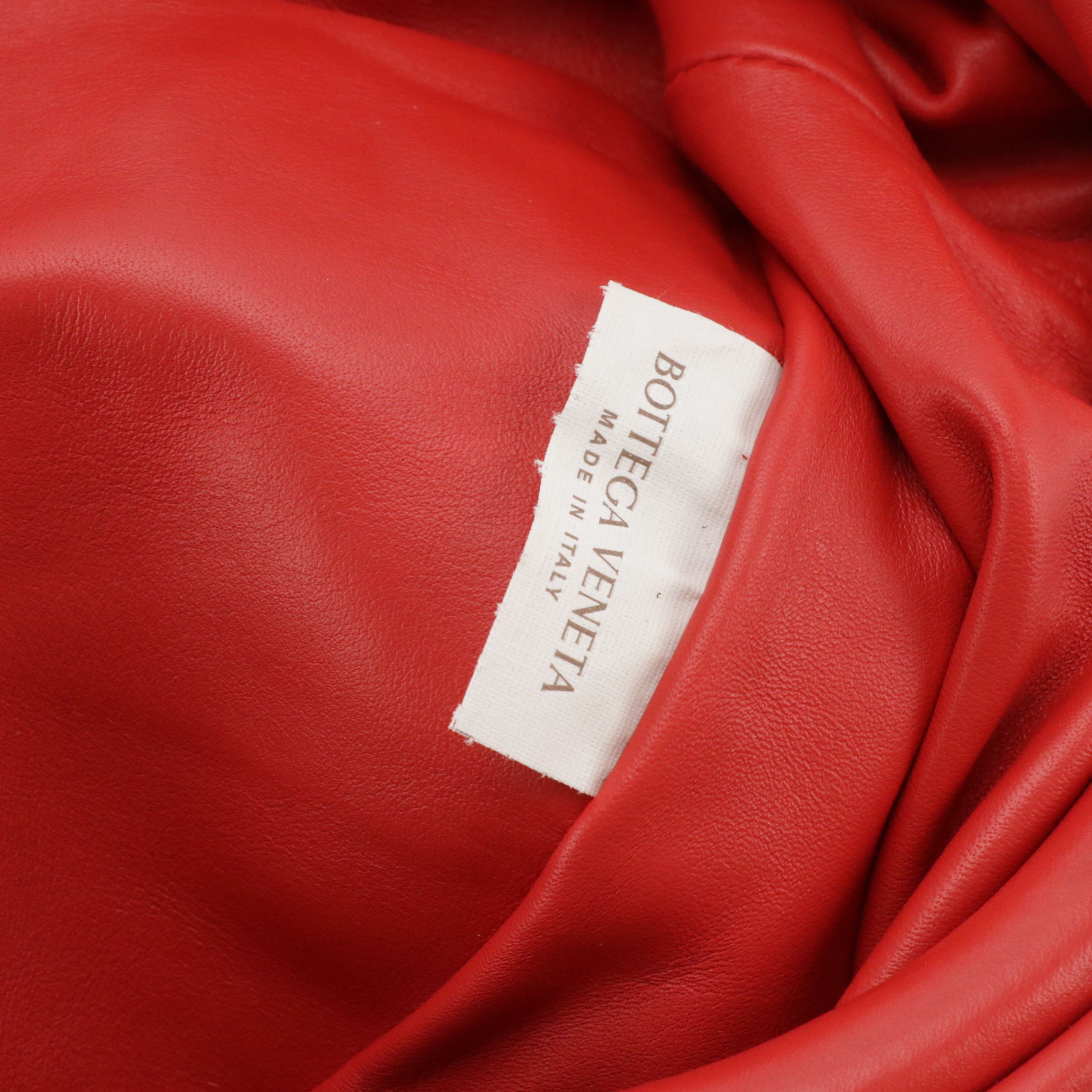 Bottega Veneta The Pouch Belt/Sling Bag in Cherry Red Calfskin Leather