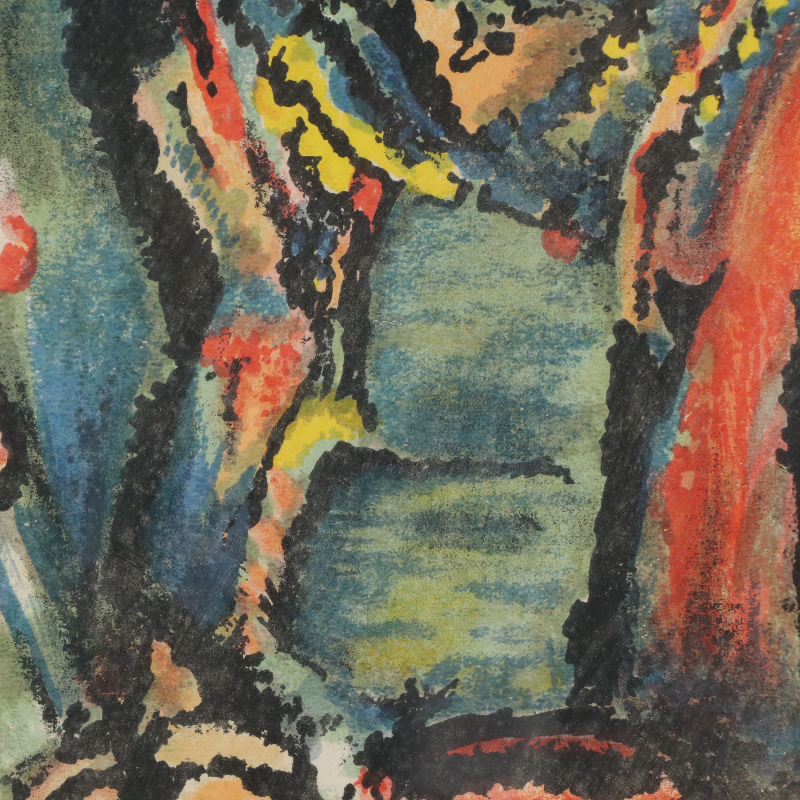 Lithograph After Georges Rouault "The King with Flowers," Mid-20th Century