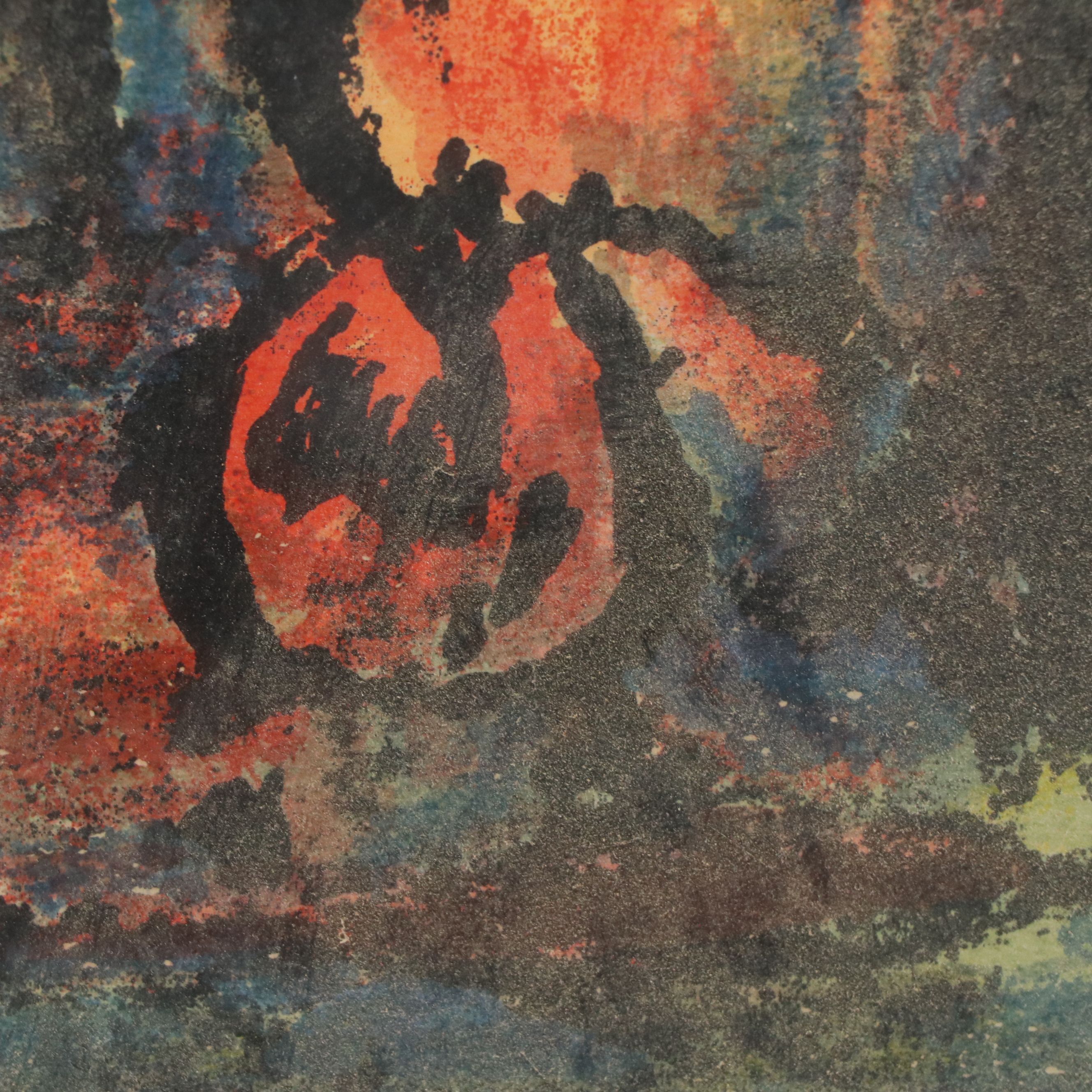 Lithograph After Georges Rouault "The King with Flowers," Mid-20th Century