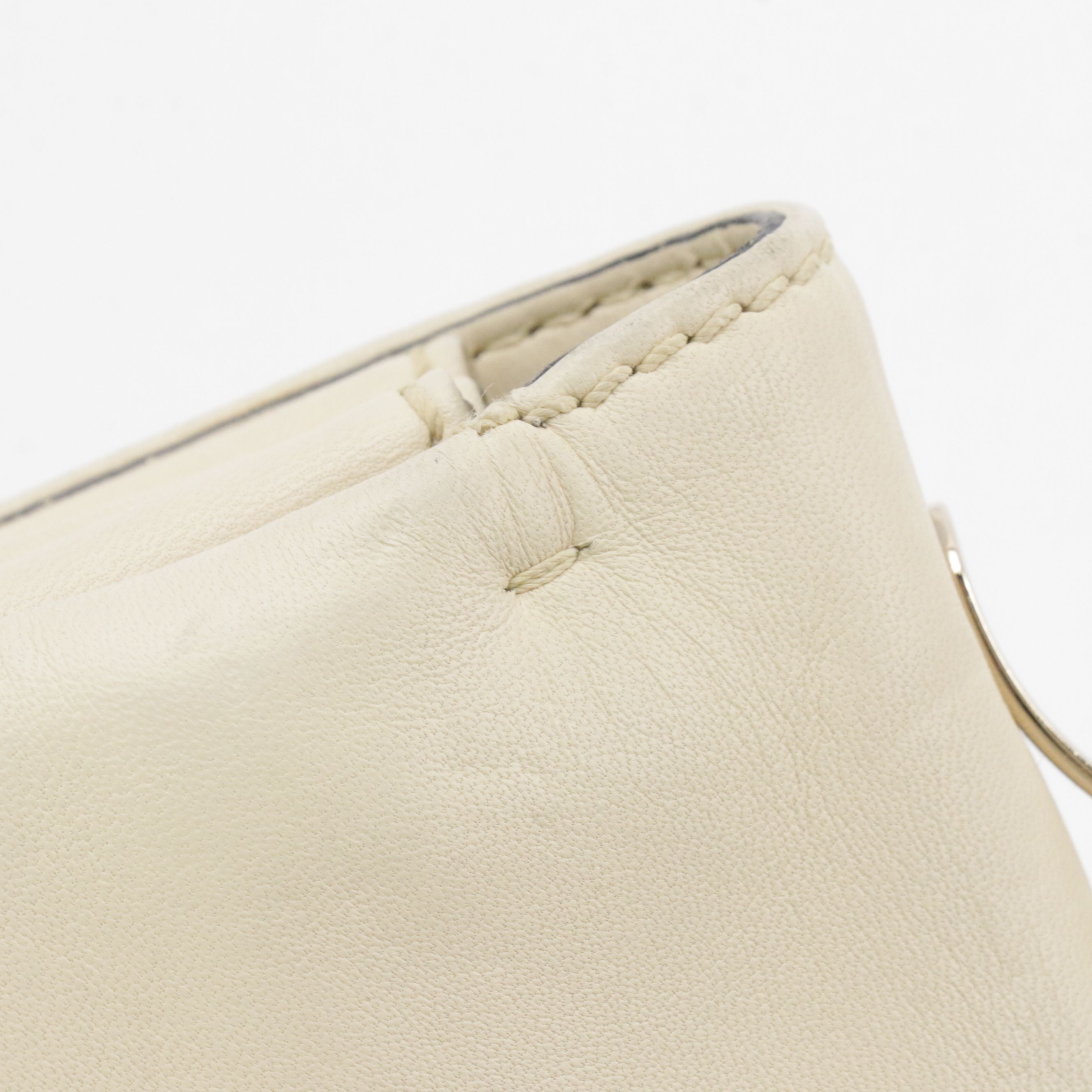 Valentino Garavani Va Va Voom Convertible Shoulder Bag in Cream Calfskin Leather