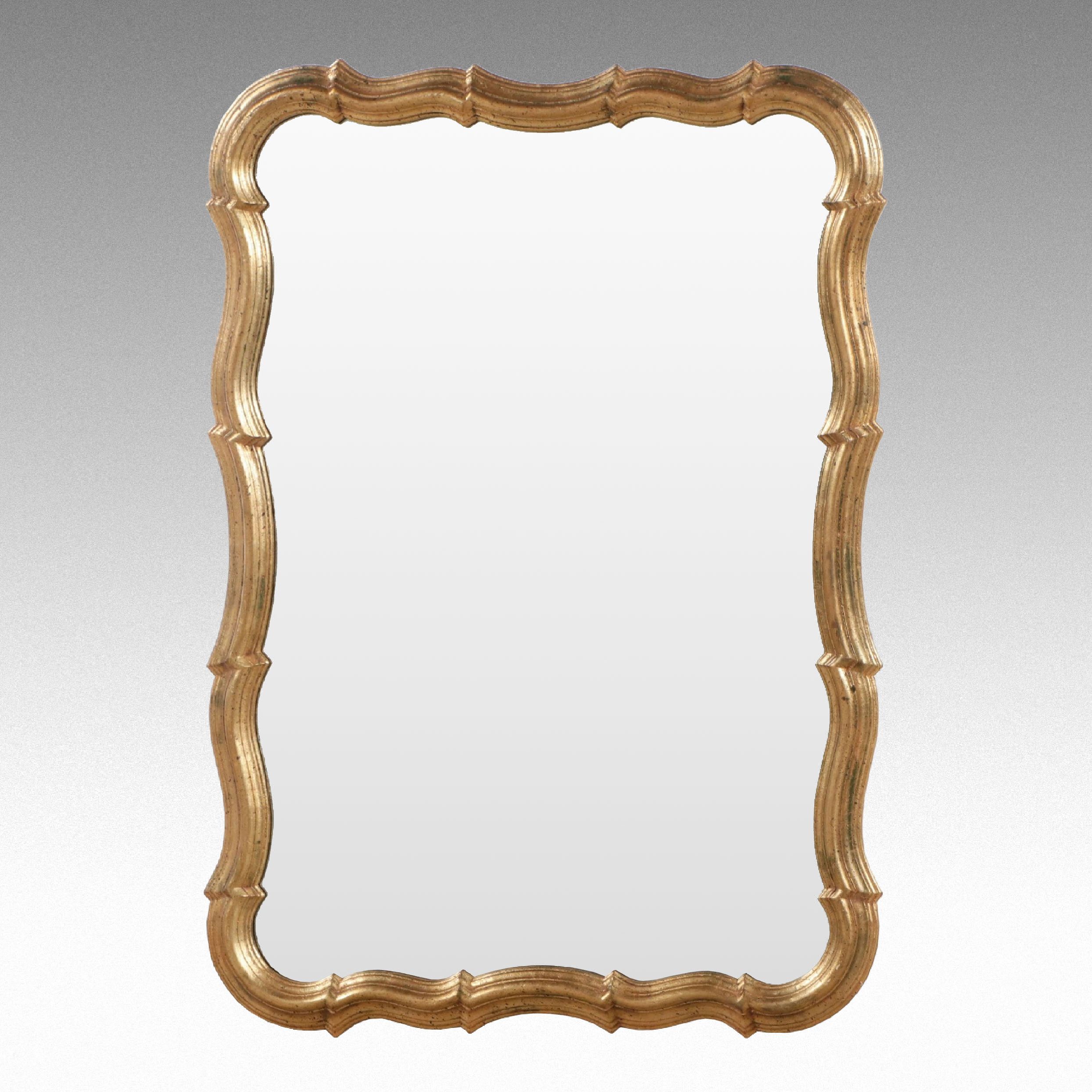 Hollywood Regency Style Giltwood Wall Mirror