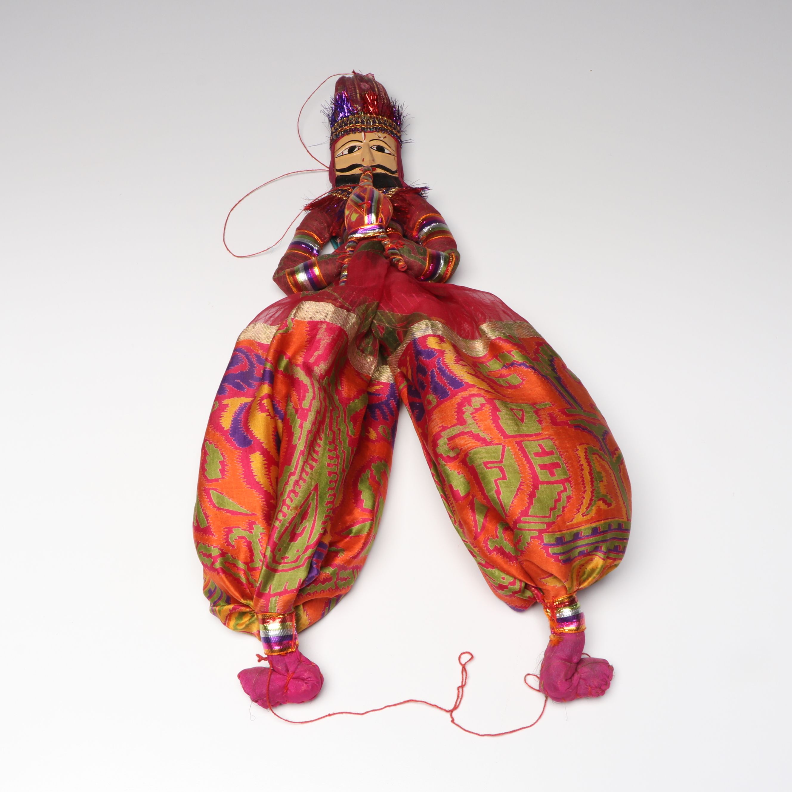 Indian Hand-Painted Wooden Marionettes and Dolls