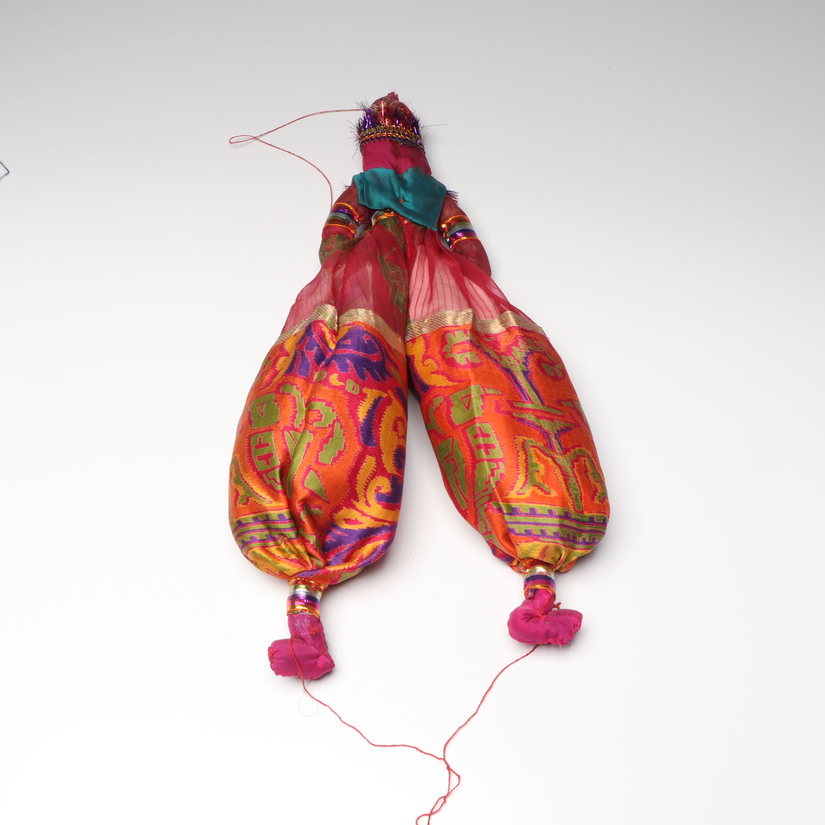 Indian Hand-Painted Wooden Marionettes and Dolls