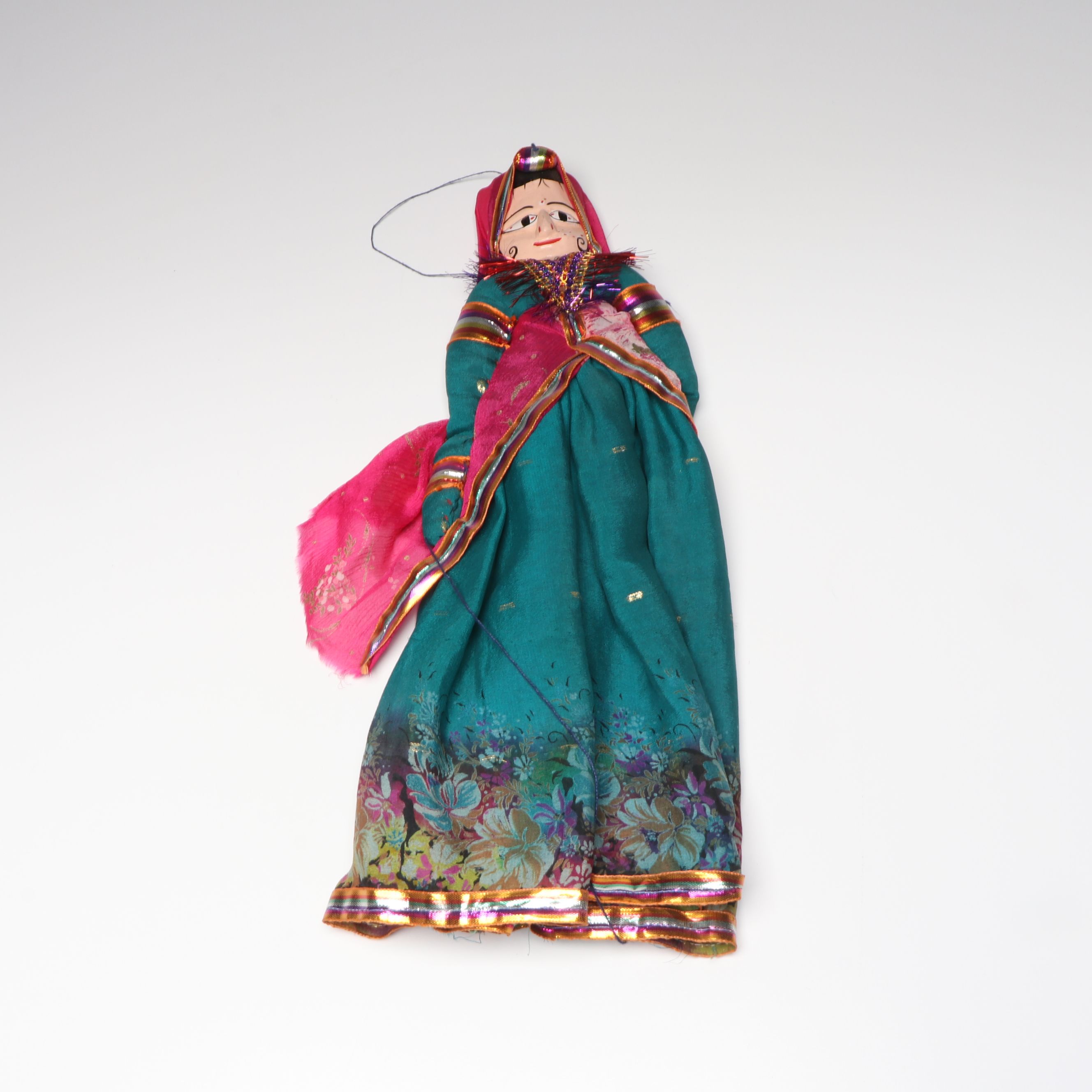Indian Hand-Painted Wooden Marionettes and Dolls