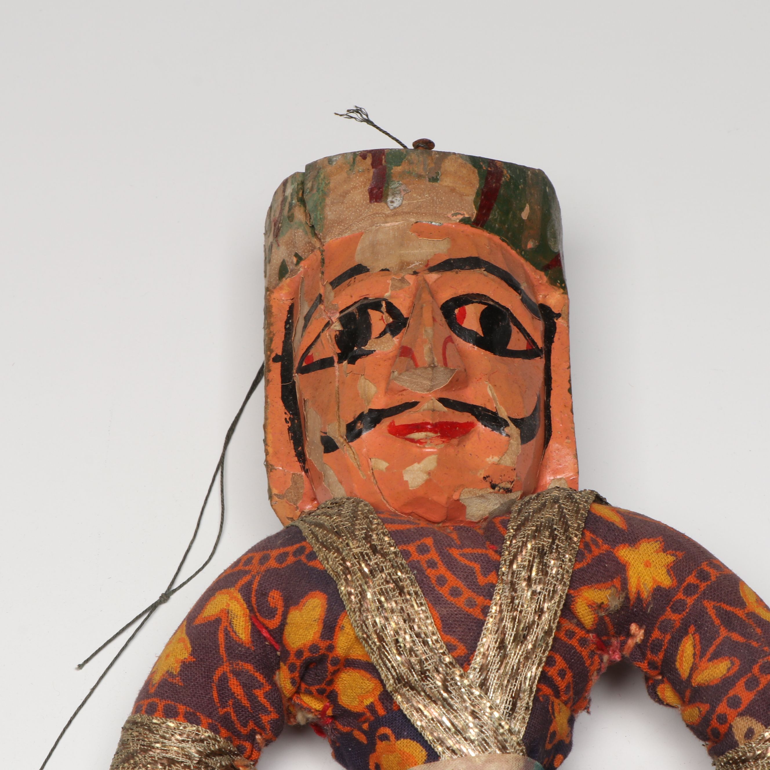 Indian Hand-Painted Wooden Marionettes and Dolls