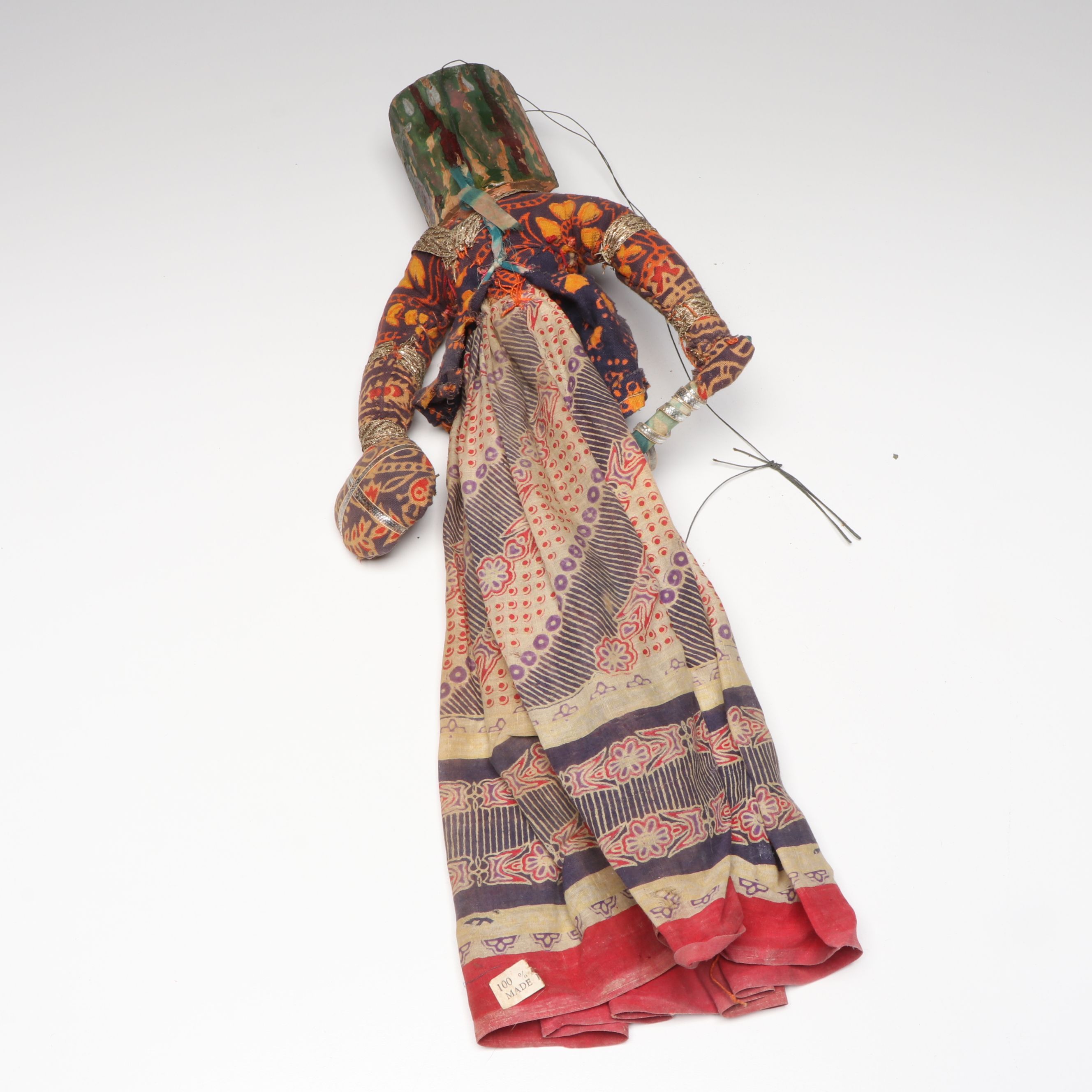 Indian Hand-Painted Wooden Marionettes and Dolls