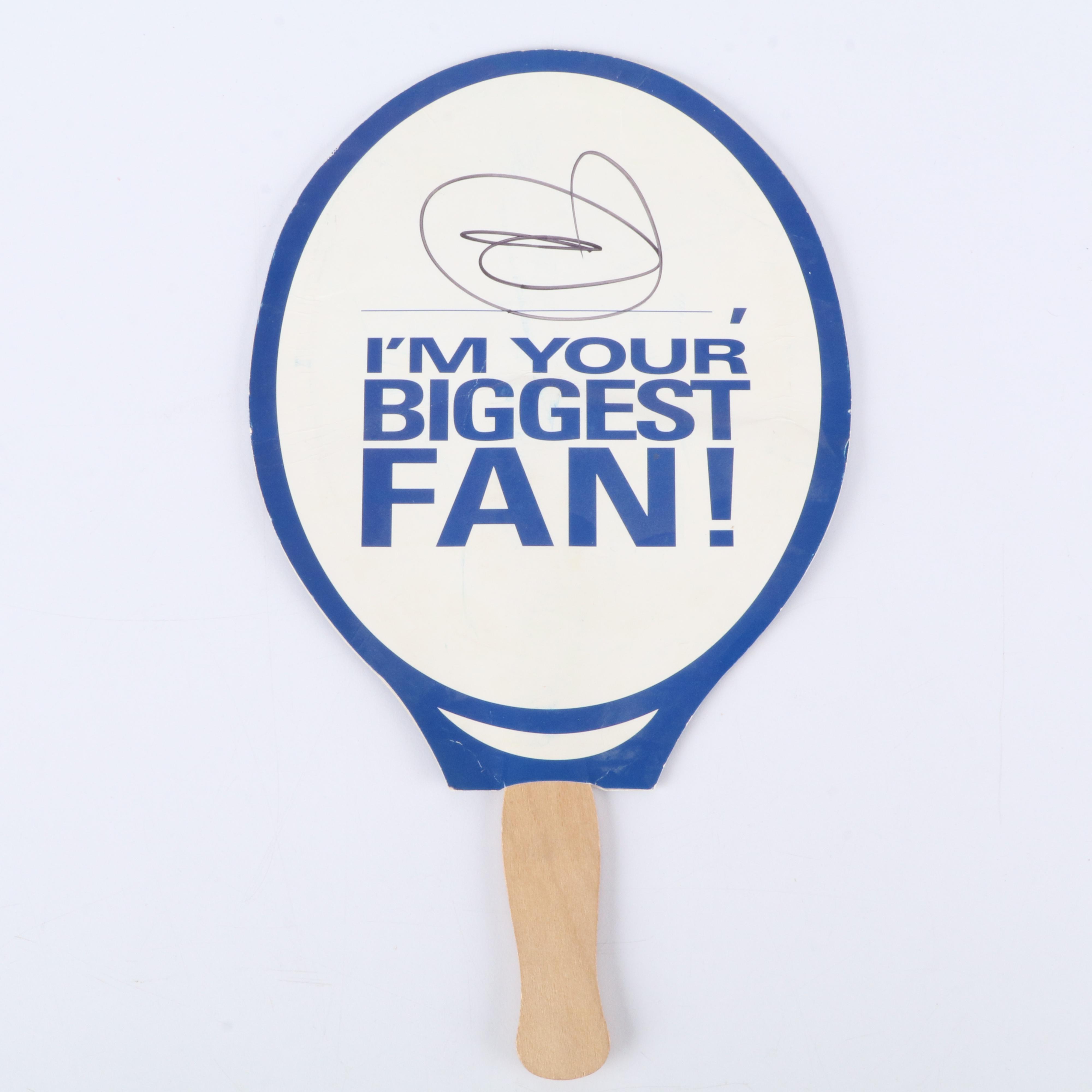 Novak Djokovic Signed Olympus US Open Tennis Fan