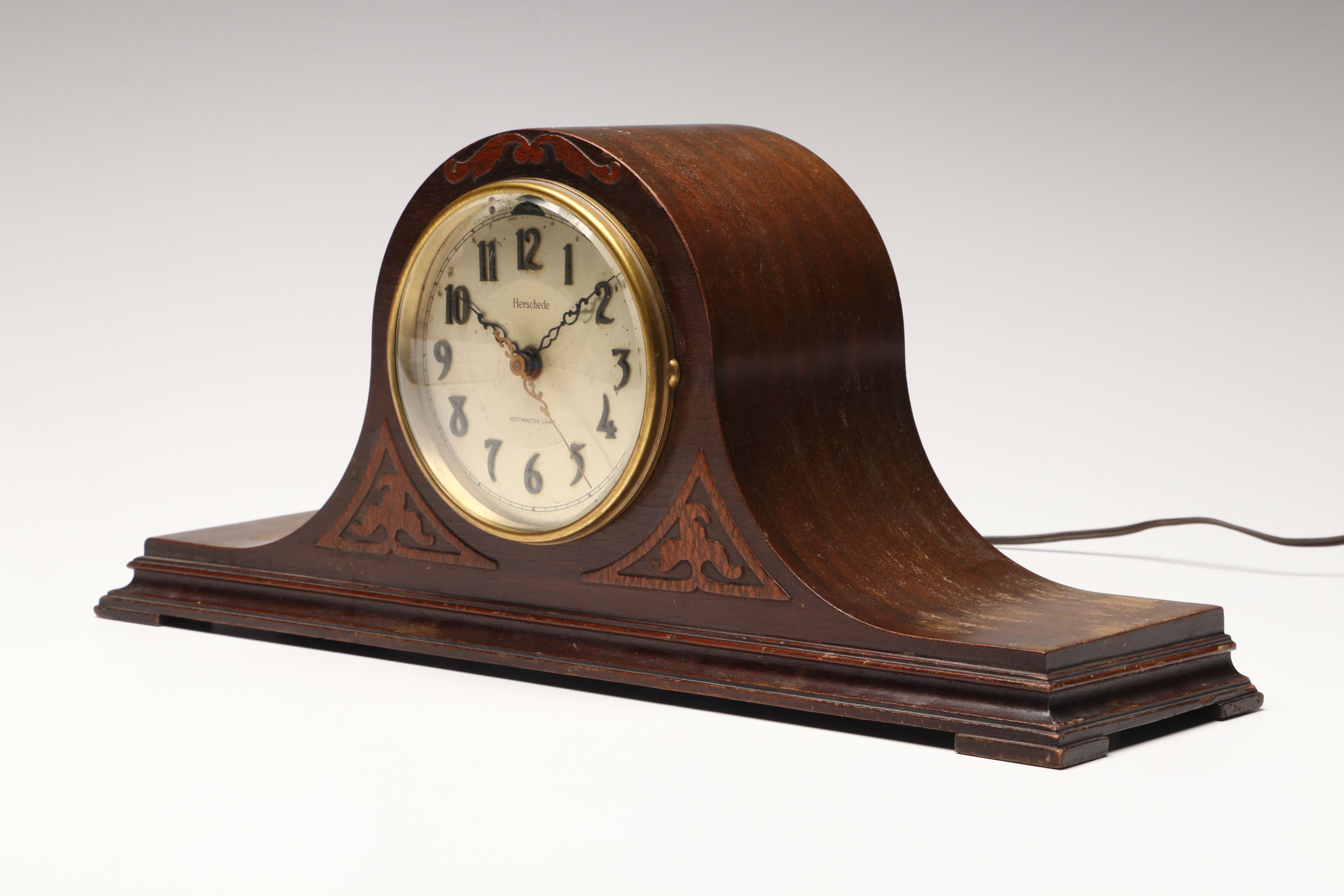 Herschede Hall Clock Company "Crown" Electric Mantel Clock, 1933