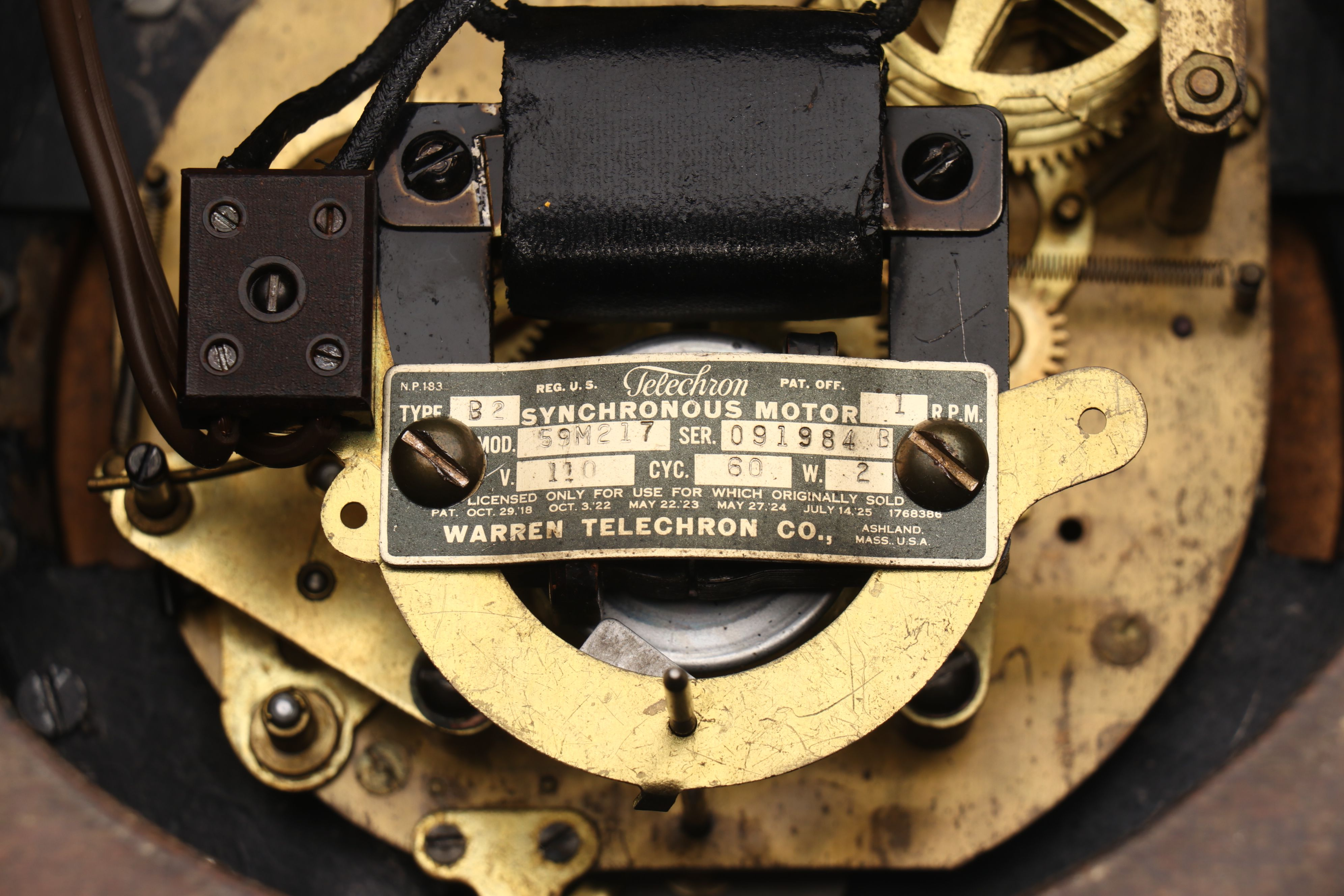 Herschede Hall Clock Company "Crown" Electric Mantel Clock, 1933