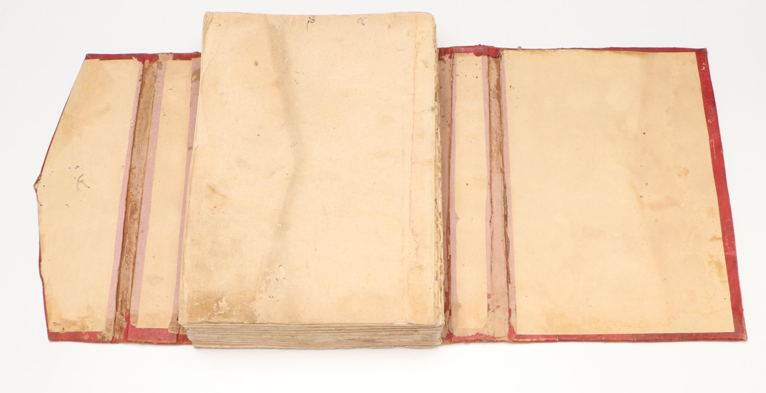 Handwritten Folio Manuscript of Islamic Studies in Wallet Style Binding