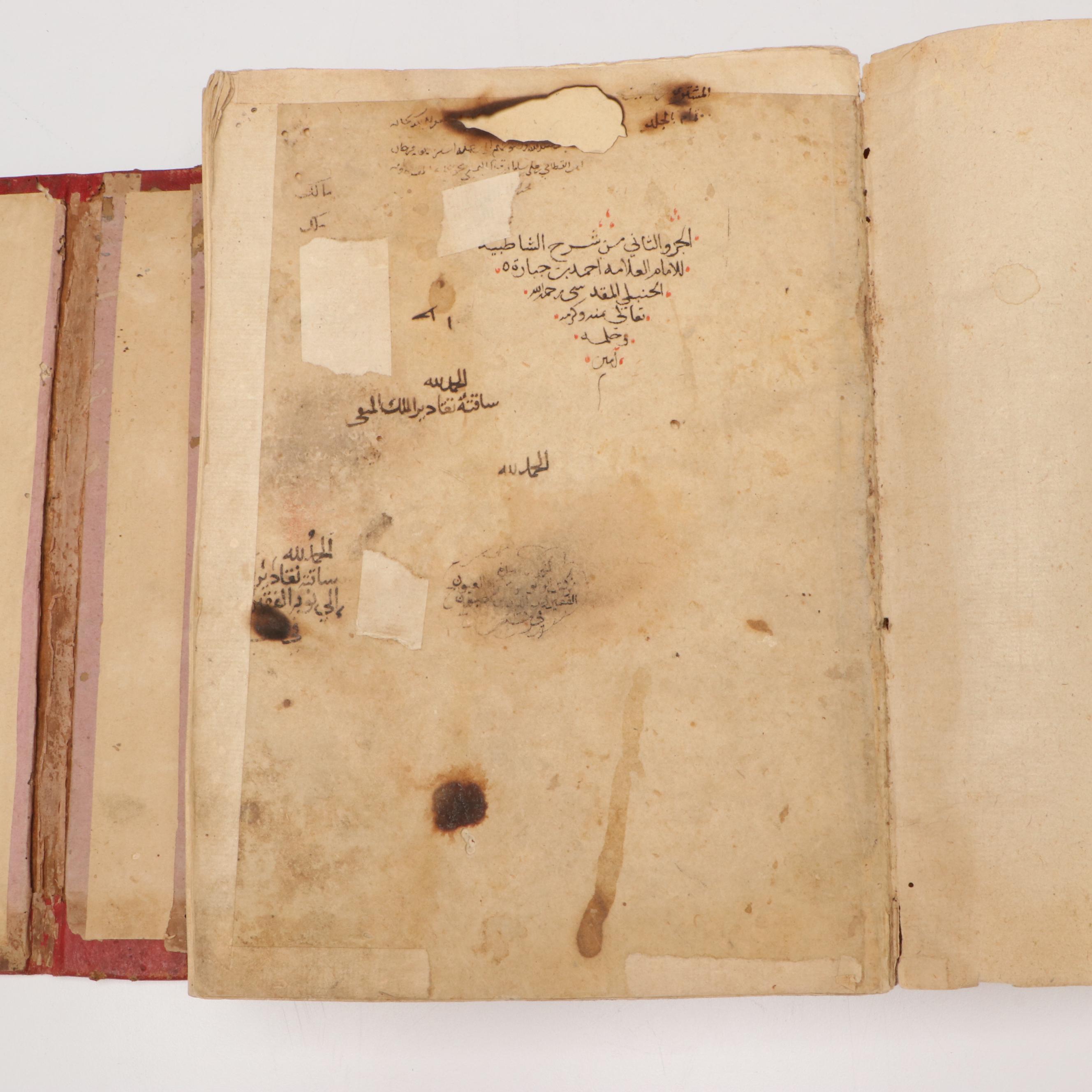 Handwritten Folio Manuscript of Islamic Studies in Wallet Style Binding