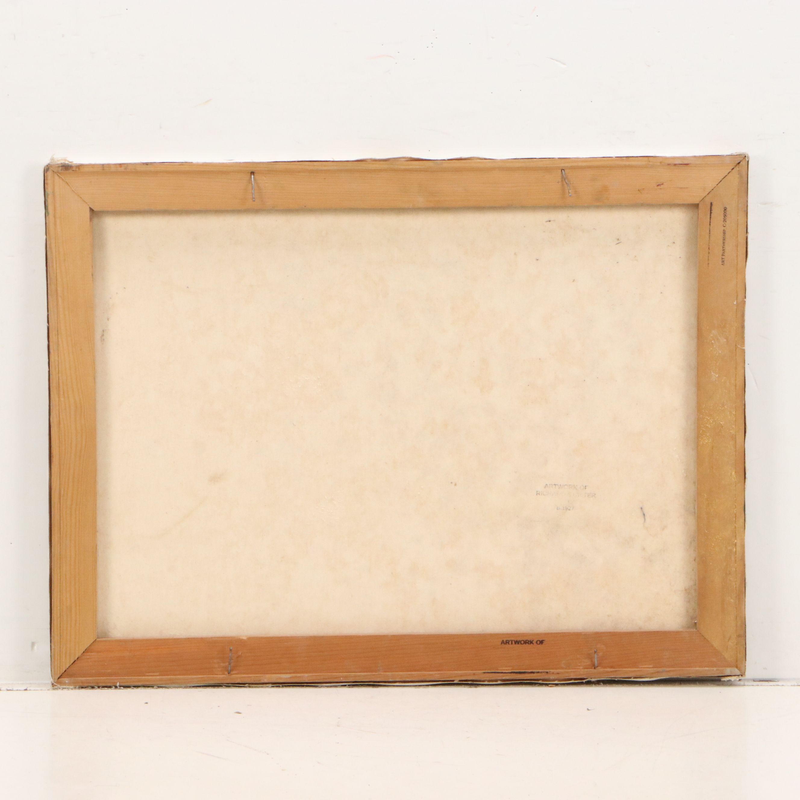 Richard Stalter Oil Painting of River in Winter, Mid to Late 20th Century