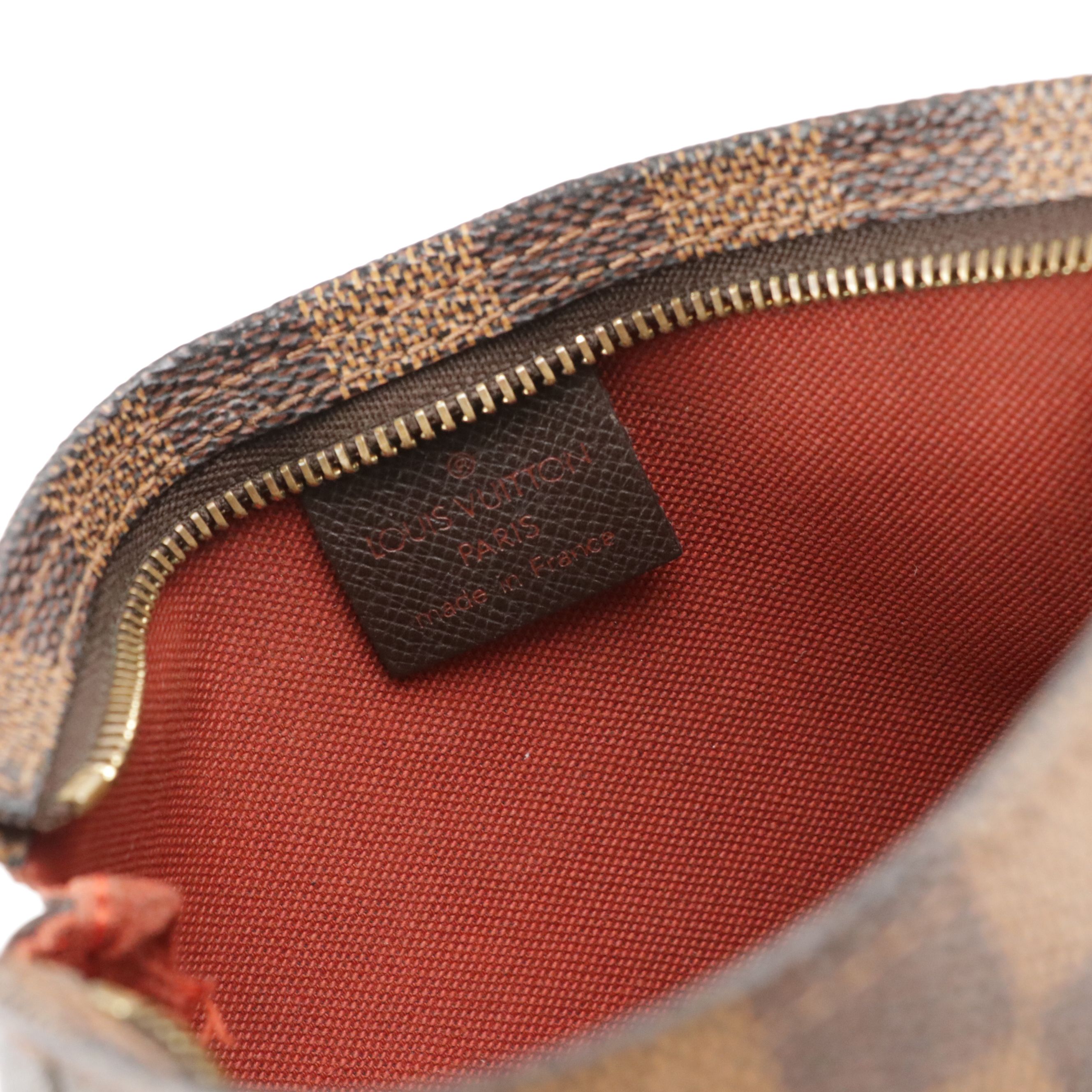 Louis Vuitton Trousse Accessoires Pochette Bag in Damier Ebene Canvas