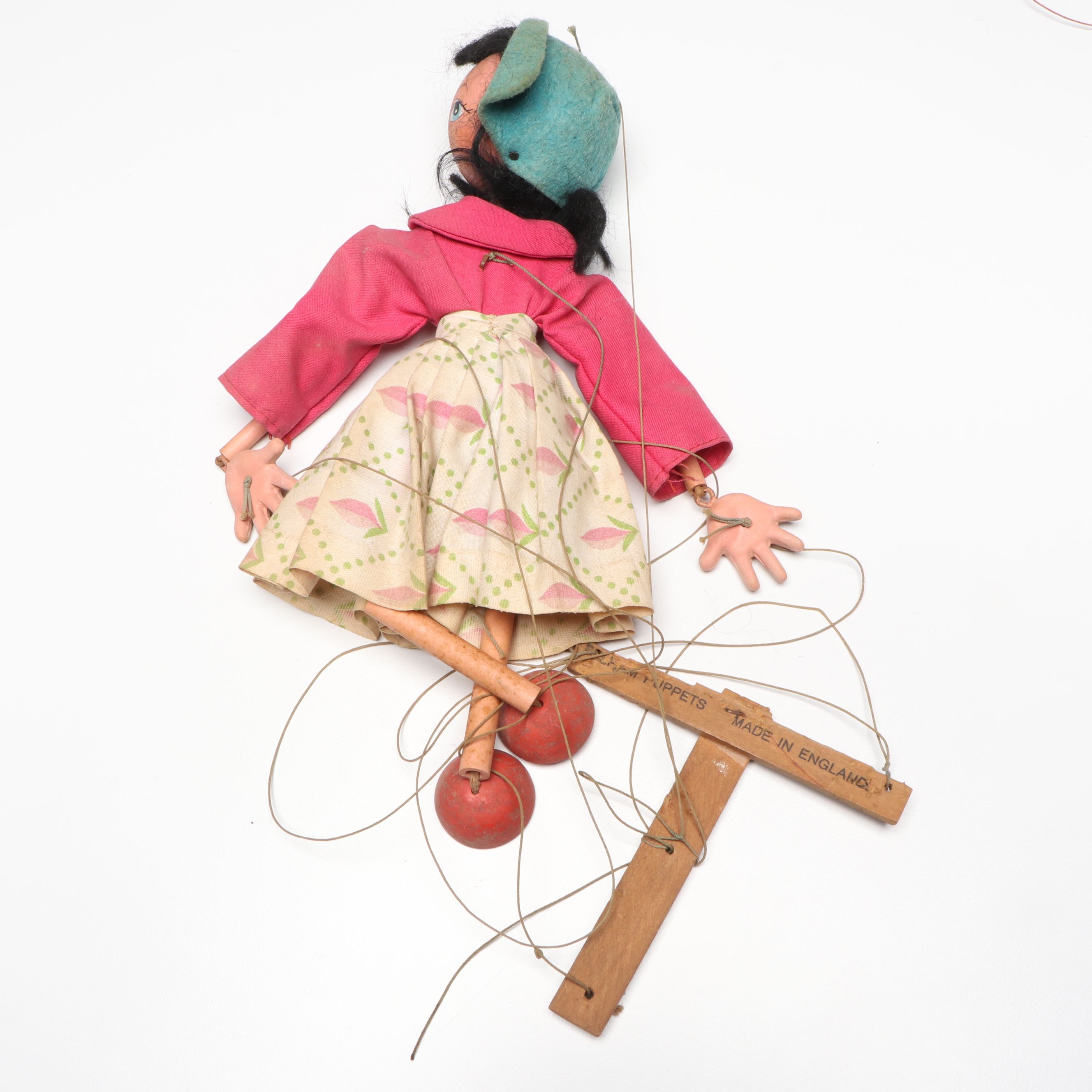 Hand-Painted "Little Red Riding Hood" with Other Vintage Marionettes