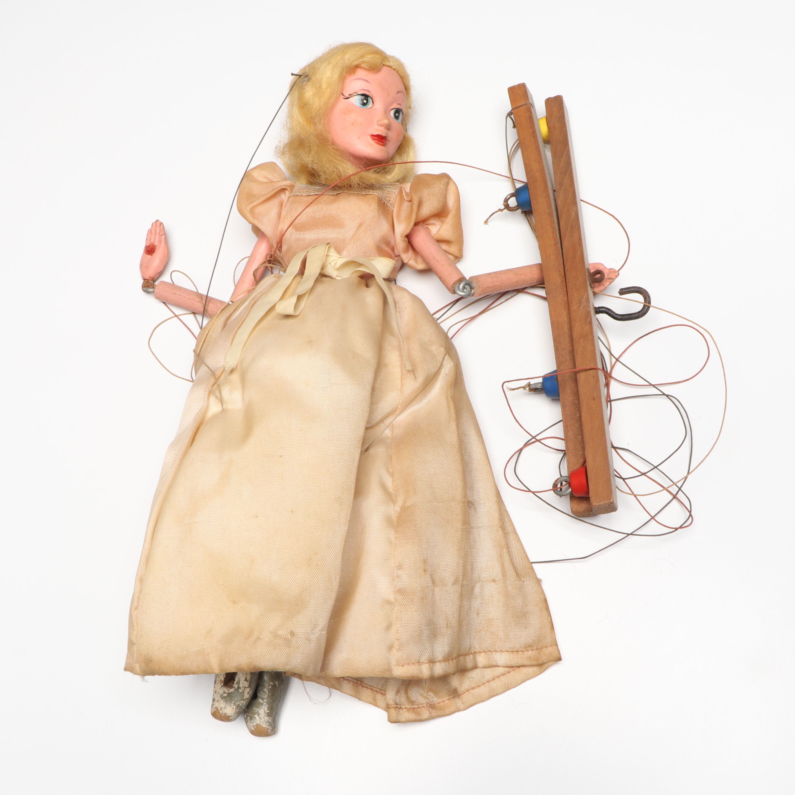 Hand-Painted "Little Red Riding Hood" with Other Vintage Marionettes