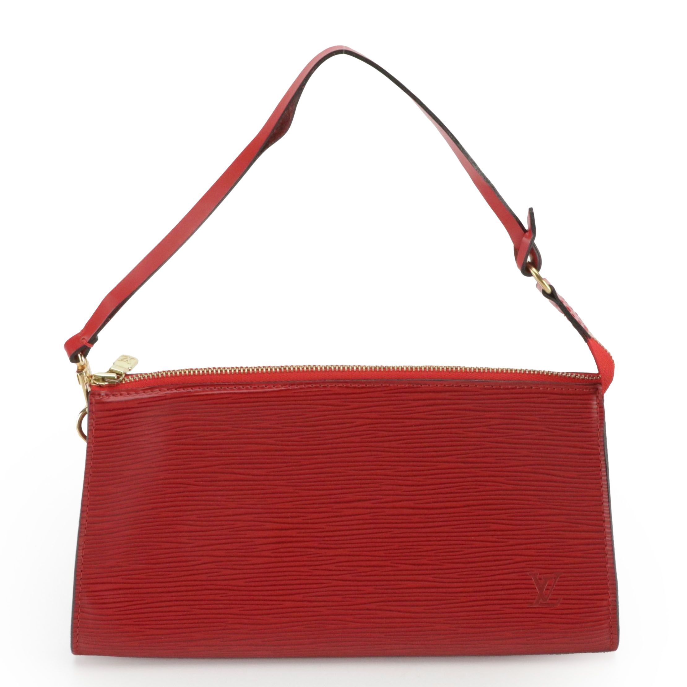 Louis Vuitton Pochette Accessoires 24 in Castilian Red Epi Leather