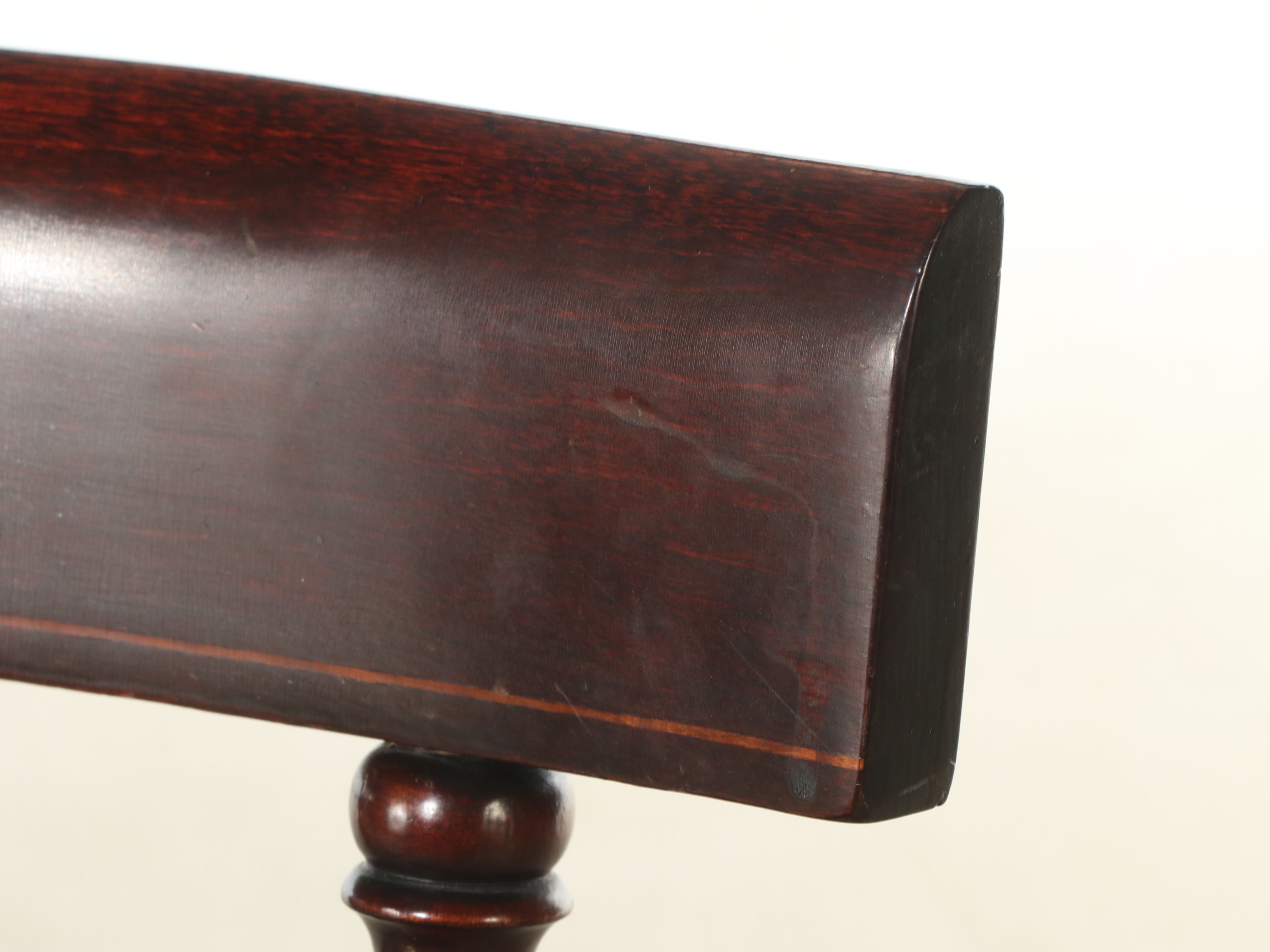 Adams Style Inlaid Mahogany Finish Rocking Chair, Early to Mid-20th Century