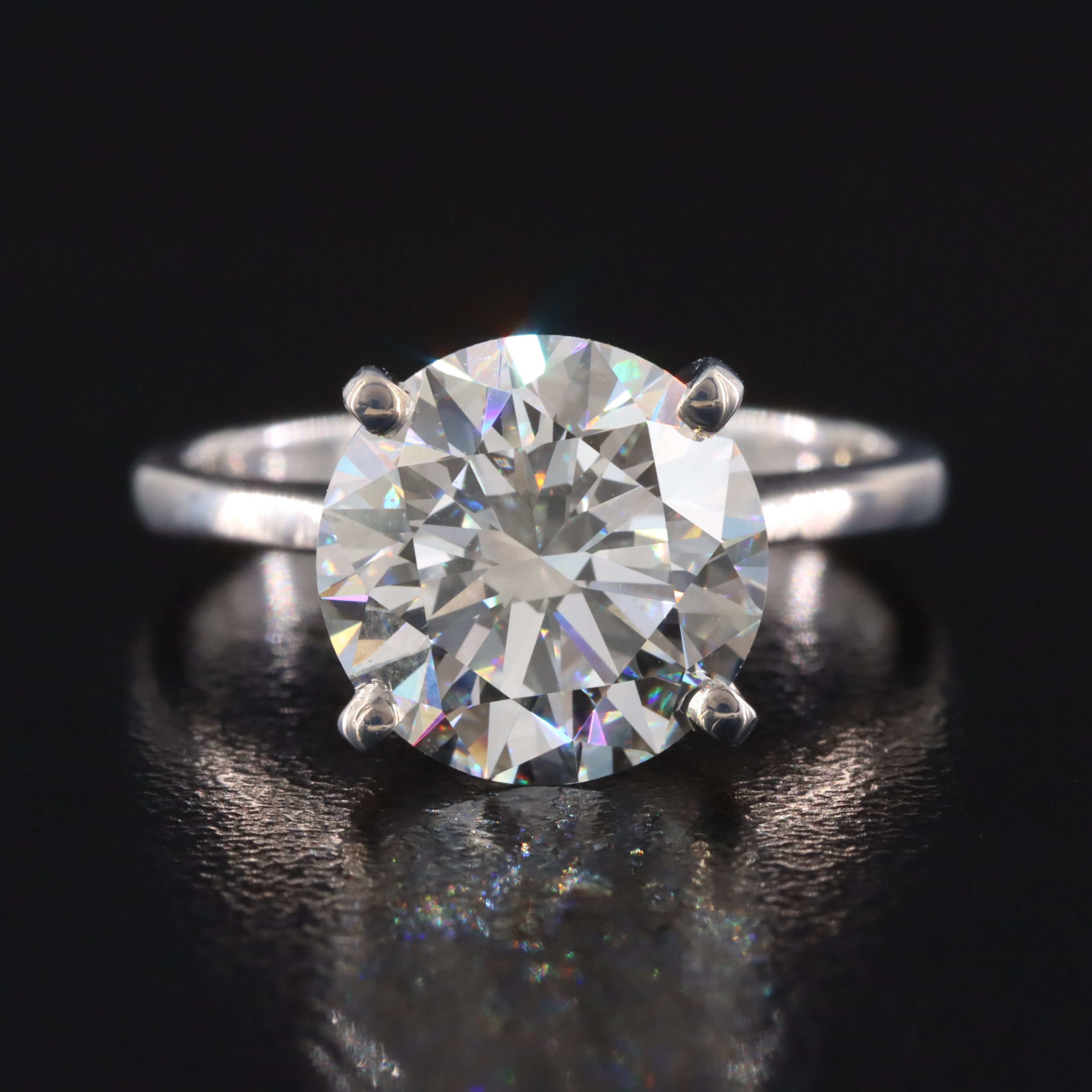 14K 3.59 CT Lab Grown Diamond Solitaire Ring with IGI Report