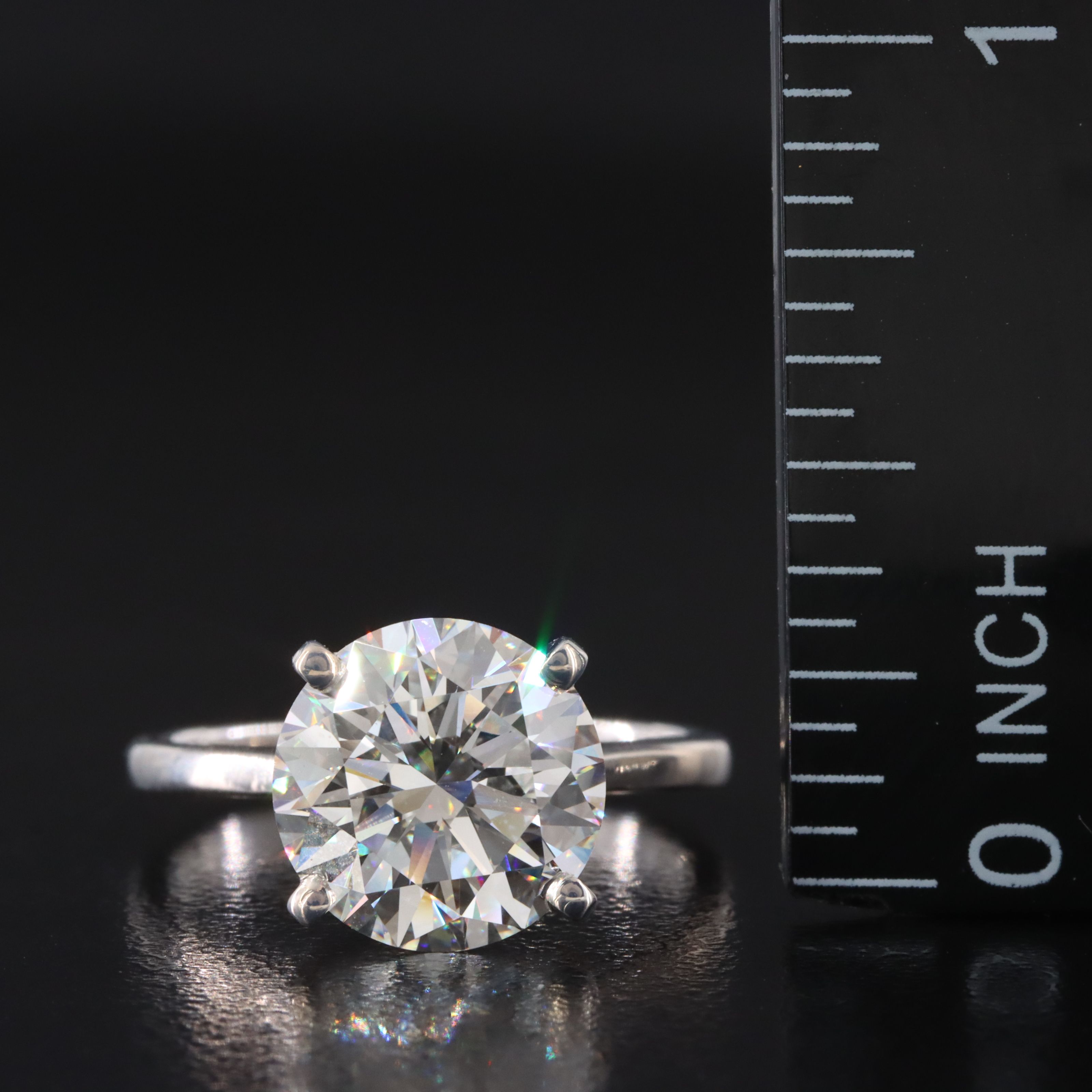 14K 3.59 CT Lab Grown Diamond Solitaire Ring with IGI Report