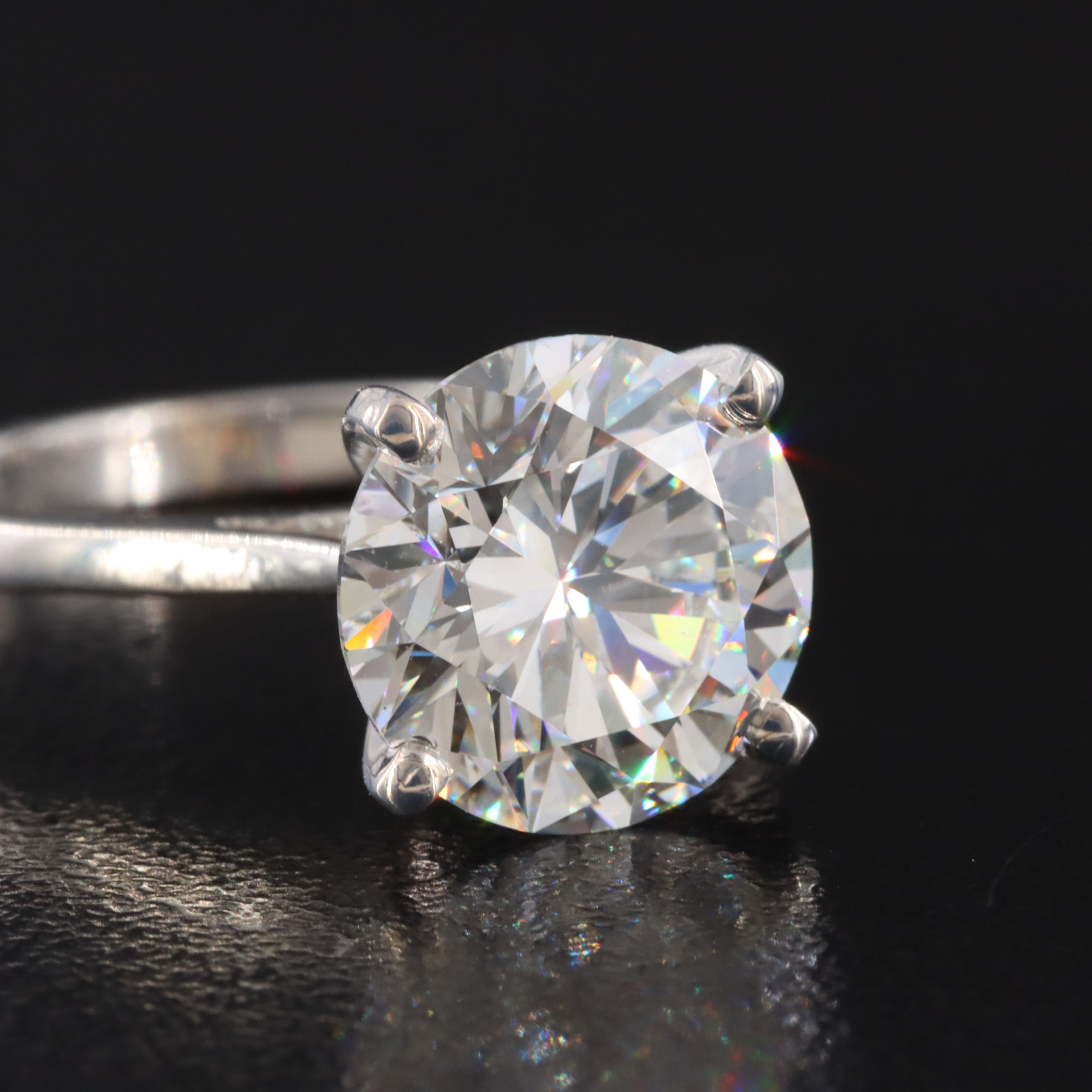 14K 3.59 CT Lab Grown Diamond Solitaire Ring with IGI Report