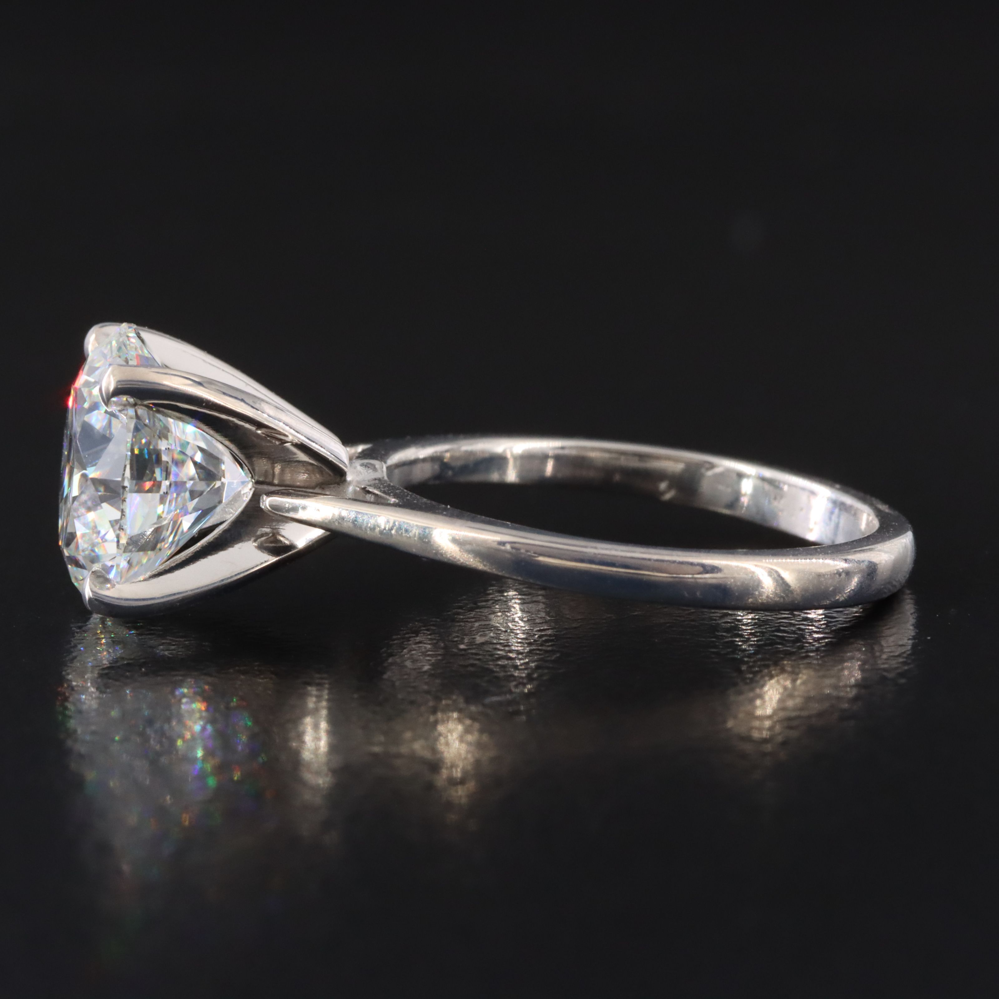 14K 3.59 CT Lab Grown Diamond Solitaire Ring with IGI Report