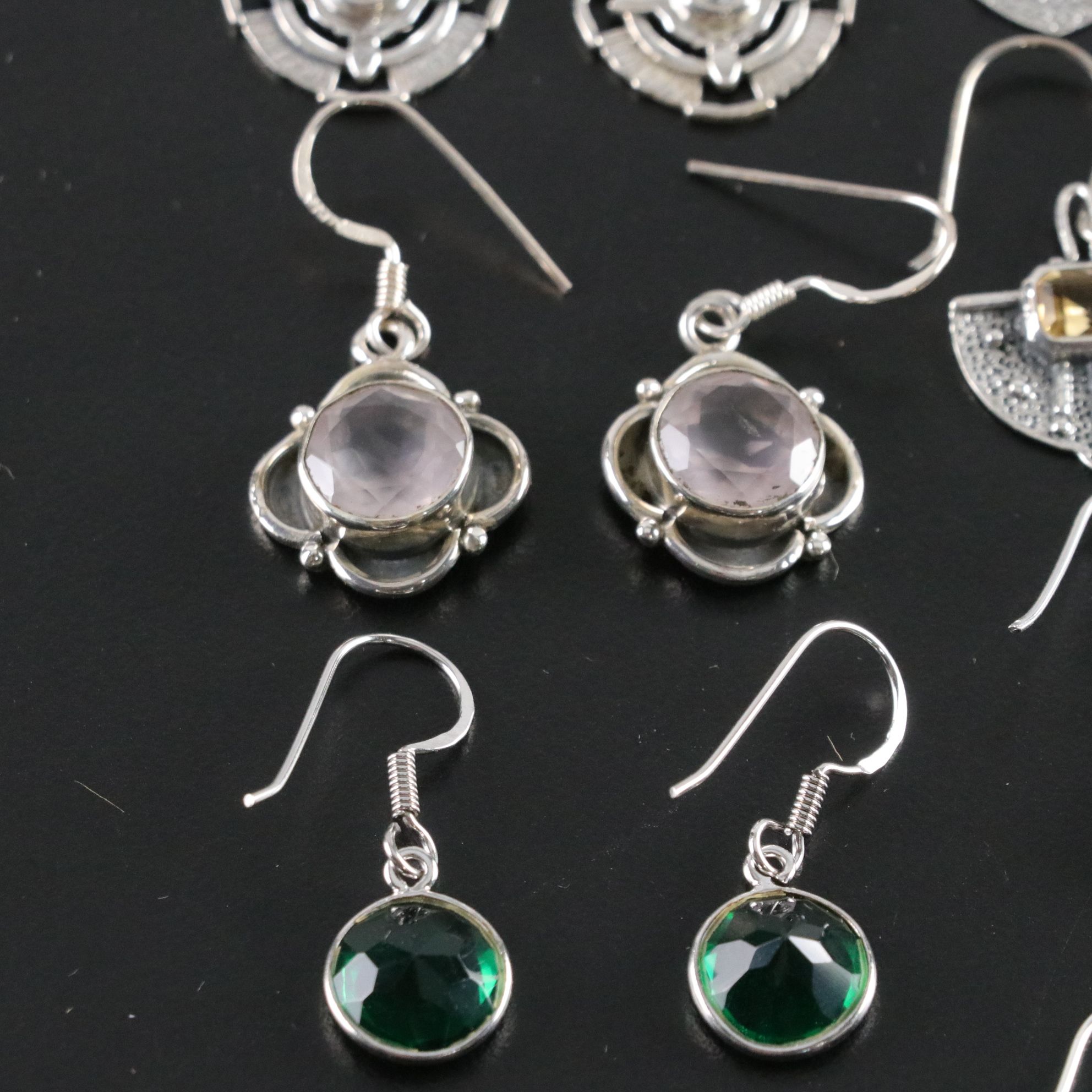 14 Assorted Sterling Silver Earrings and Ring