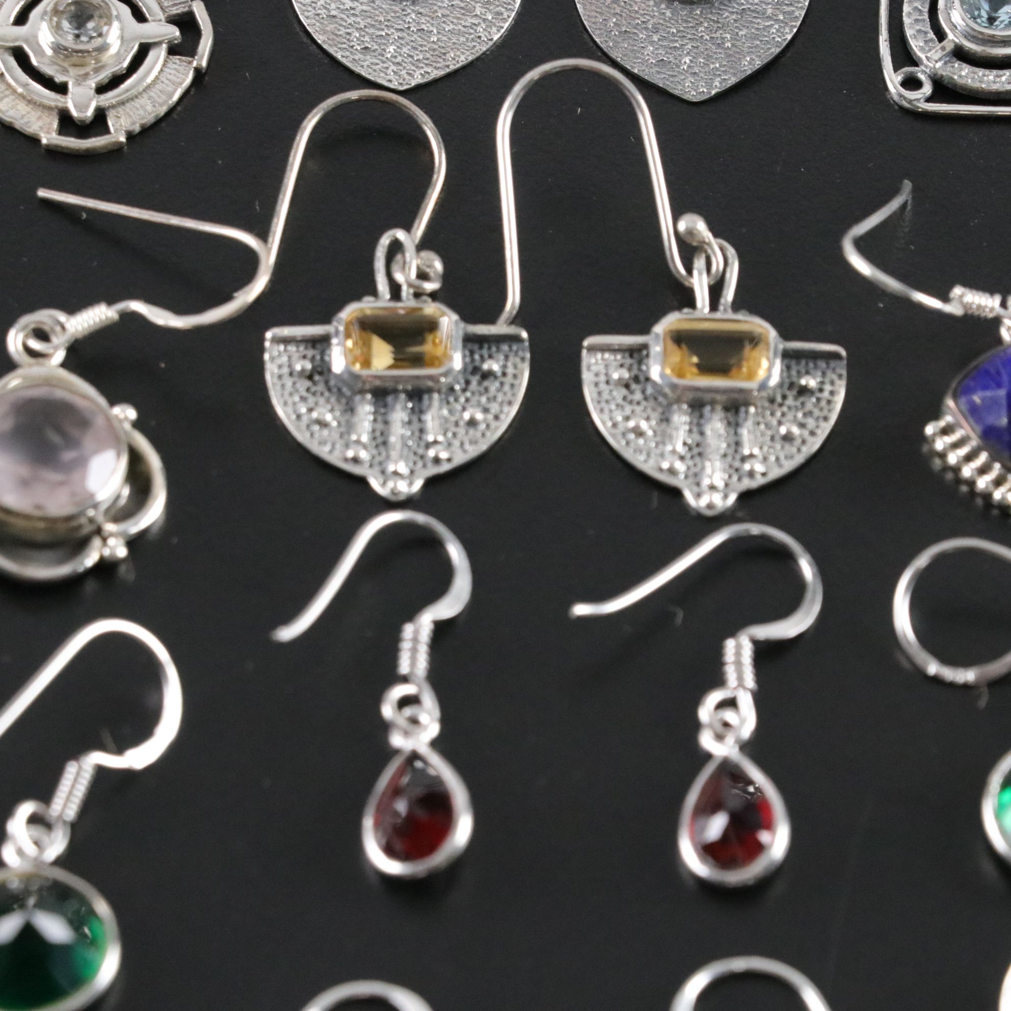 14 Assorted Sterling Silver Earrings and Ring