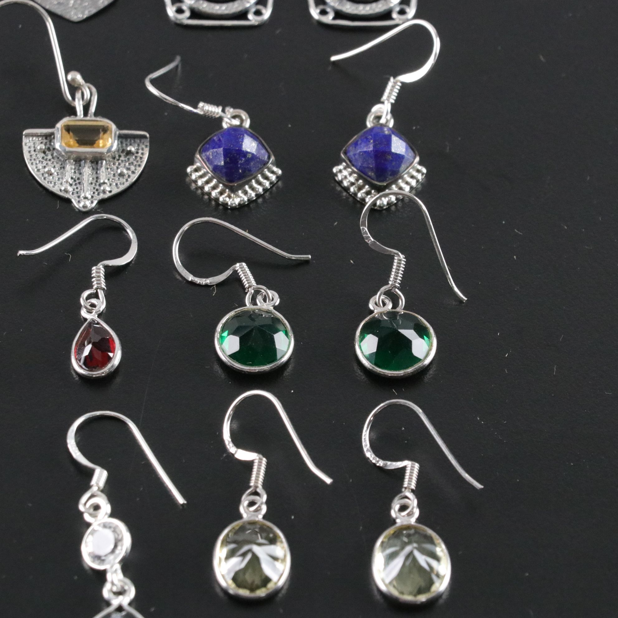 14 Assorted Sterling Silver Earrings and Ring