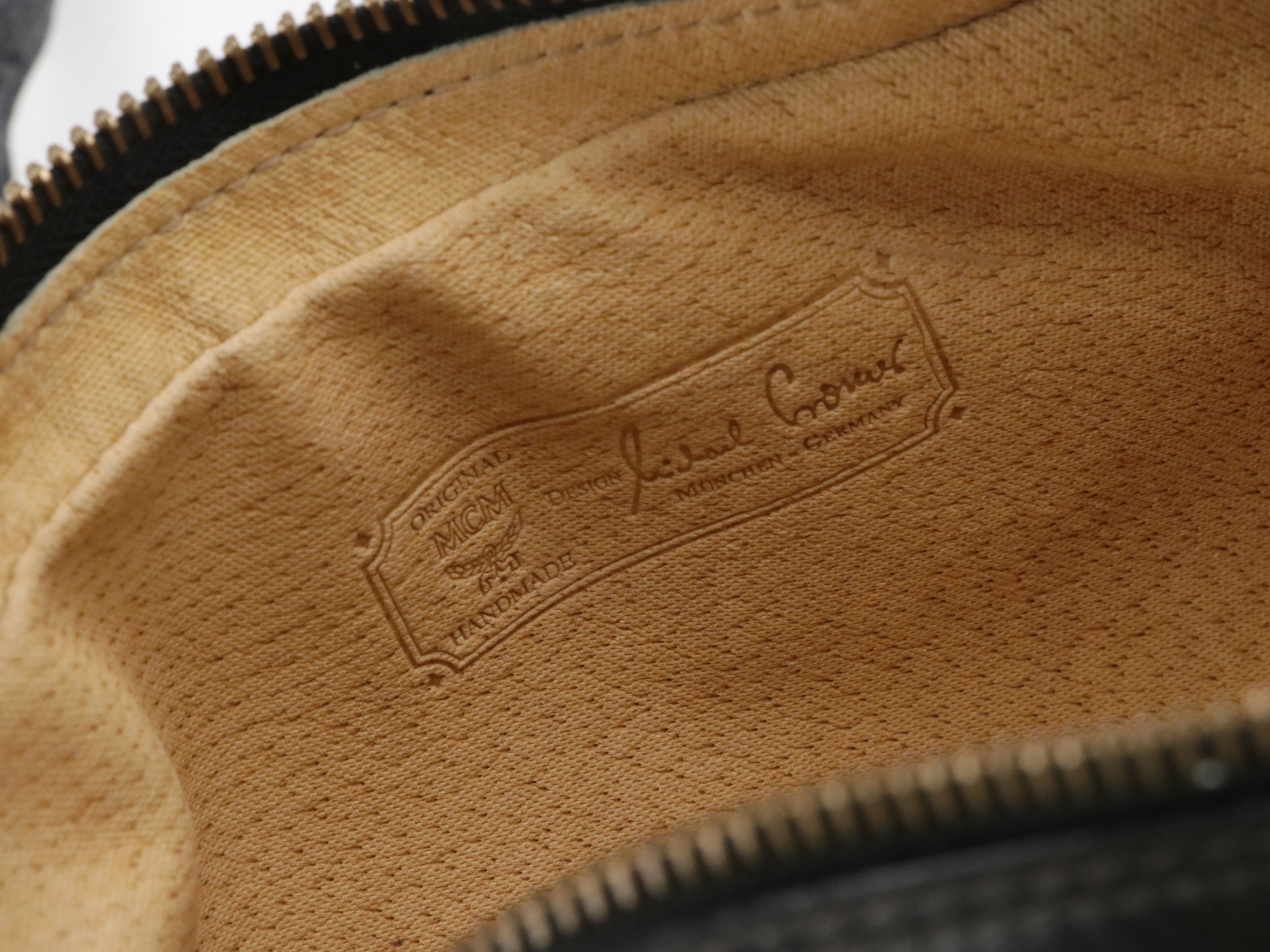 MCM Crossbody Bag in Black Viseto Nylon and Leather, Vintage