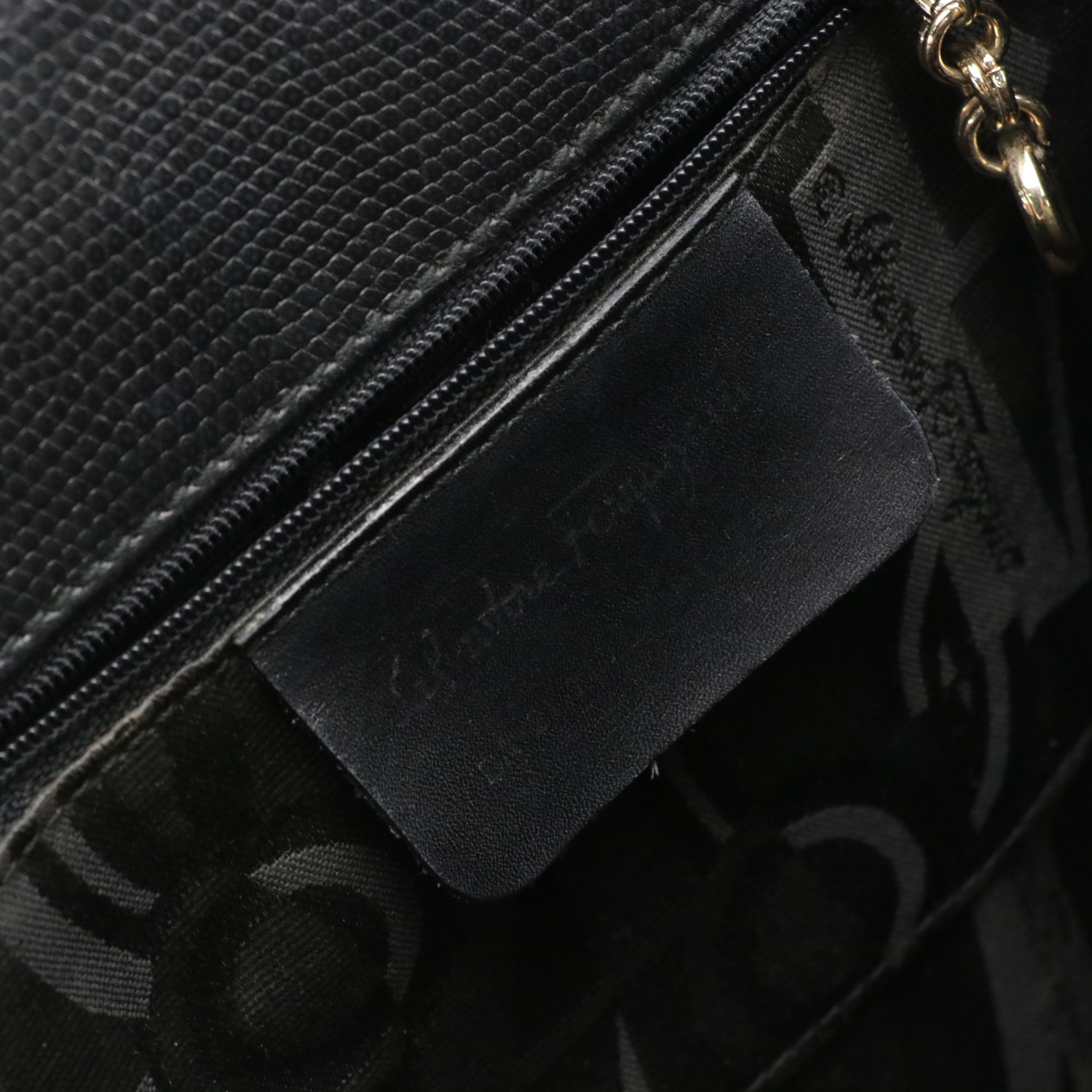 Salvatore Ferragamo Vara Bow Top Handle Bag in Black Lizard Embossed Leather